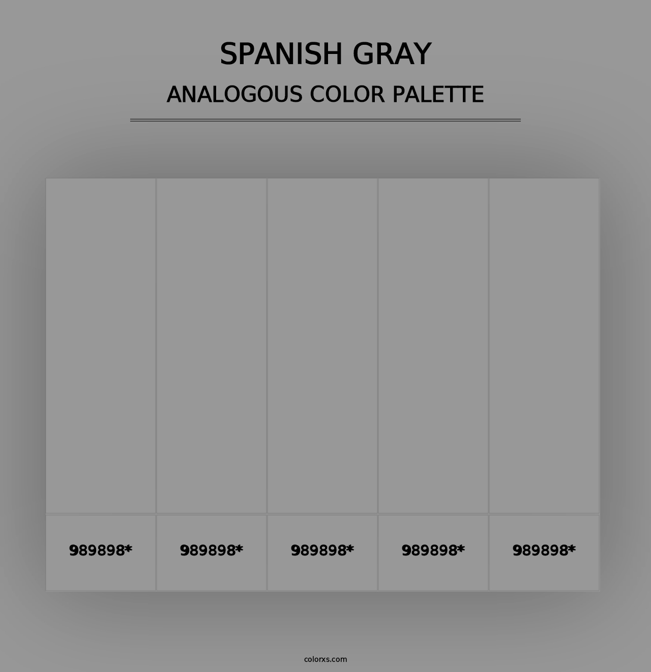 Spanish Gray - Analogous Color Palette