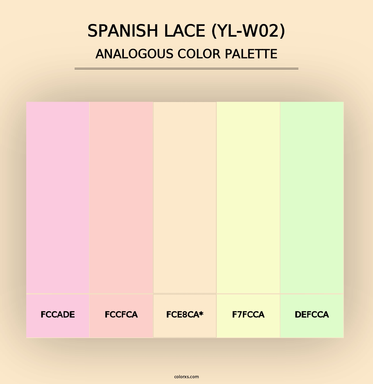 Spanish Lace (YL-W02) - Analogous Color Palette