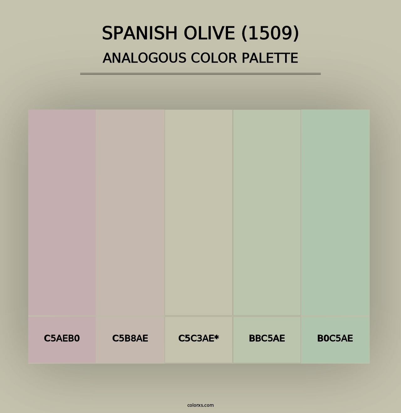 Spanish Olive (1509) - Analogous Color Palette