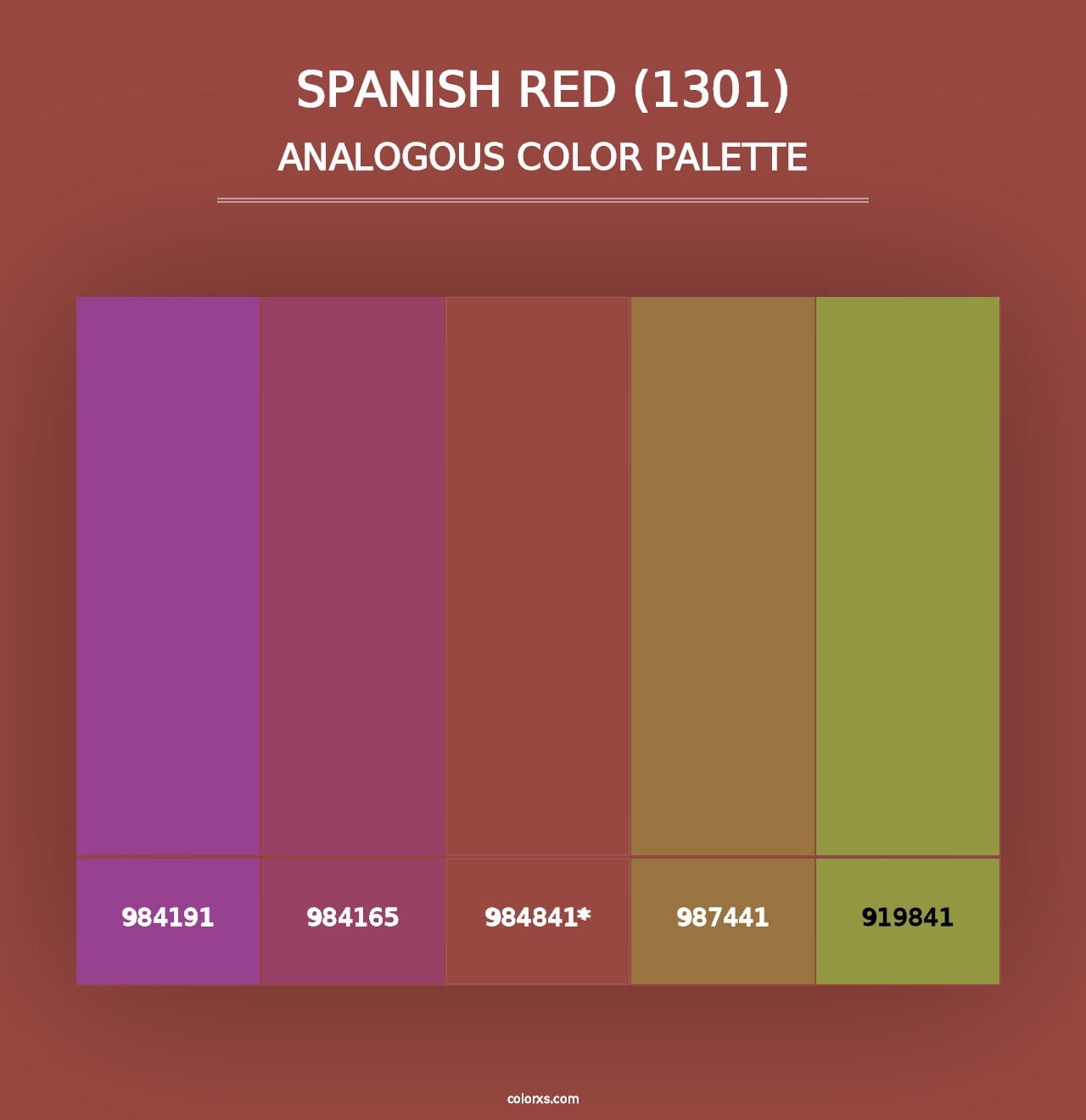 Spanish Red (1301) - Analogous Color Palette