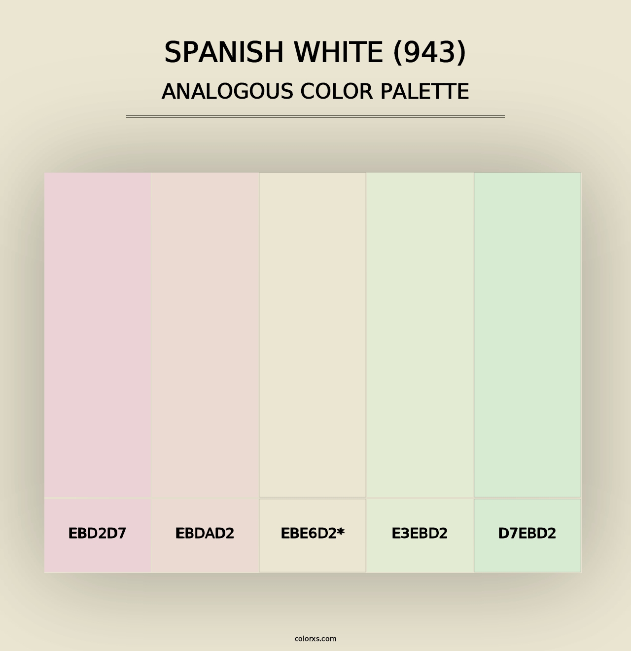 Spanish White (943) - Analogous Color Palette