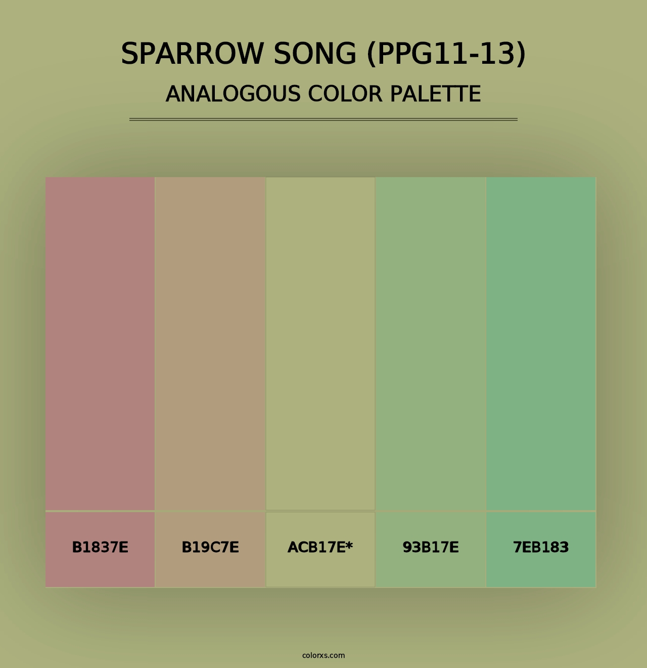 Sparrow Song (PPG11-13) - Analogous Color Palette