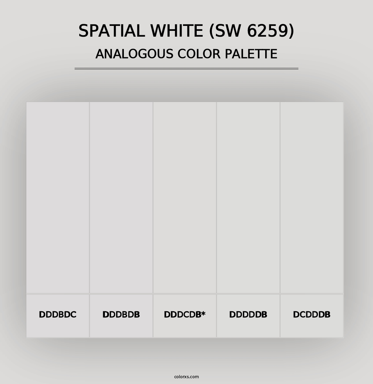 Spatial White (SW 6259) - Analogous Color Palette