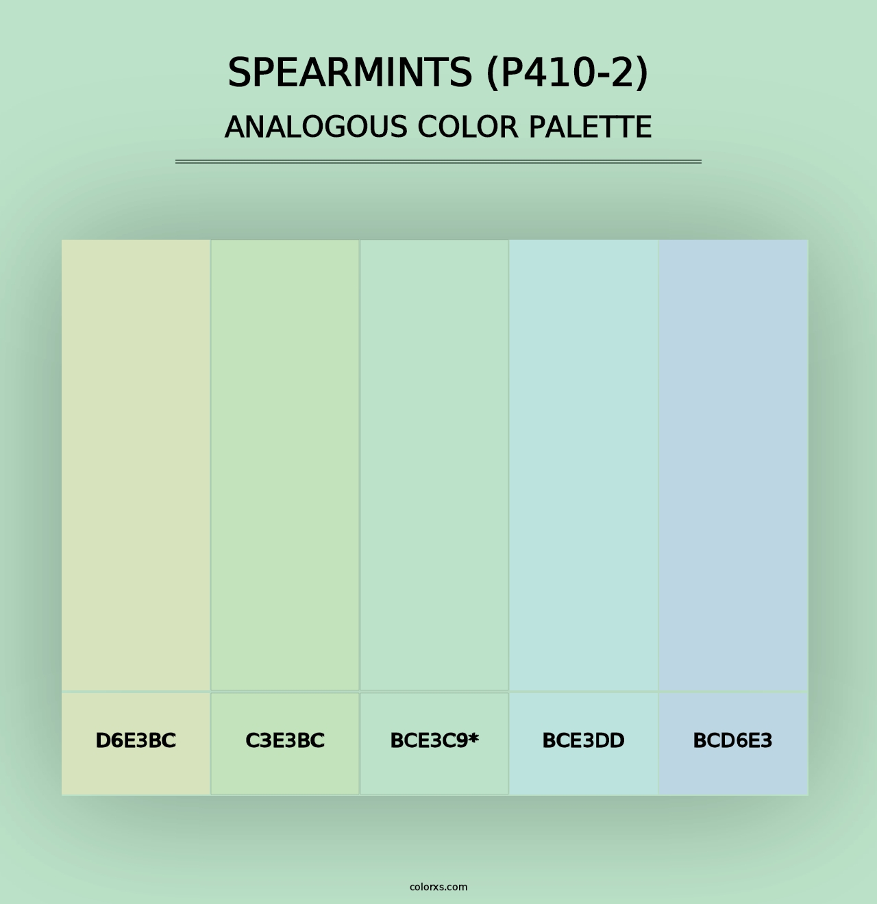 Spearmints (P410-2) - Analogous Color Palette