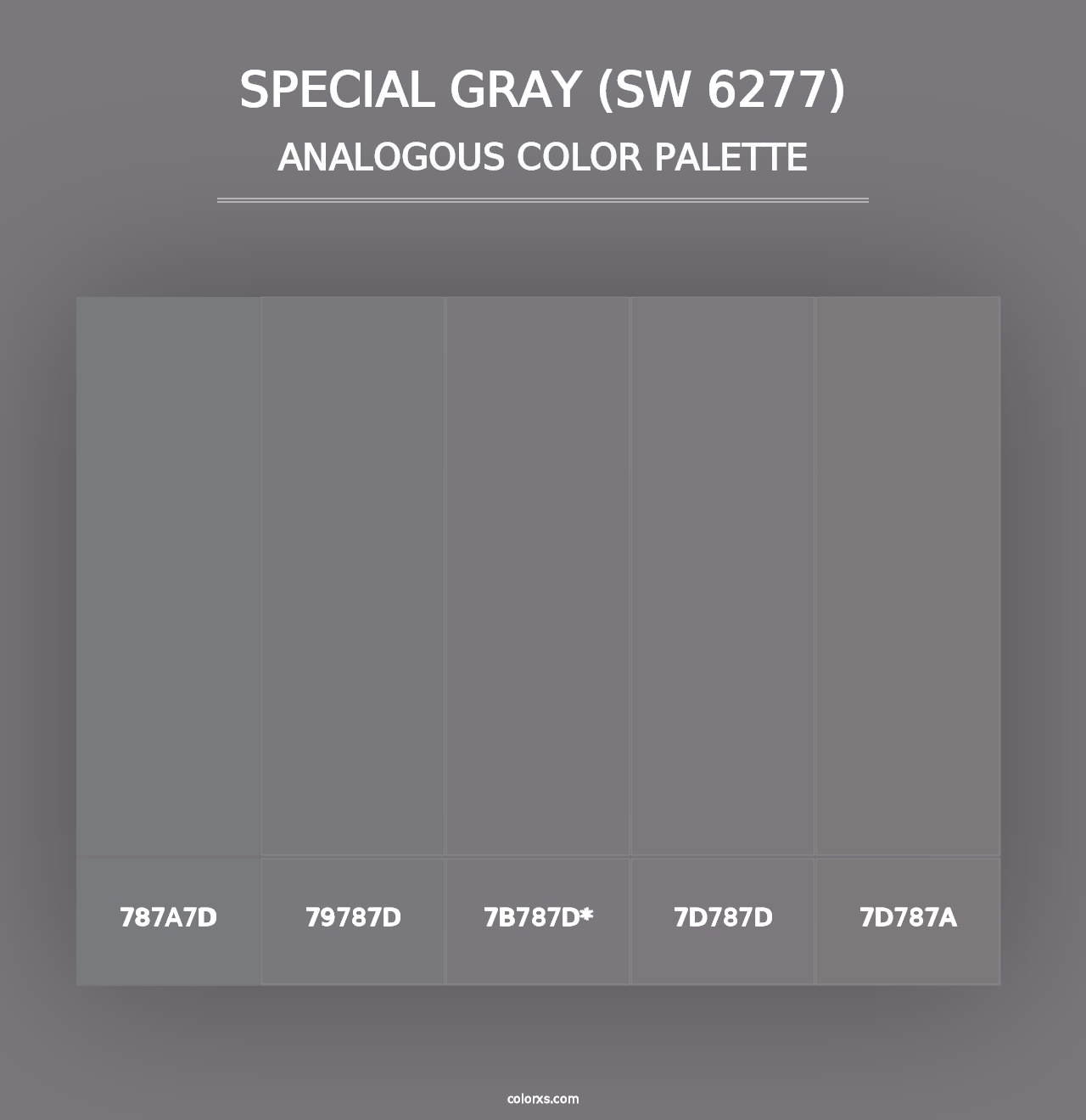 Special Gray (SW 6277) - Analogous Color Palette