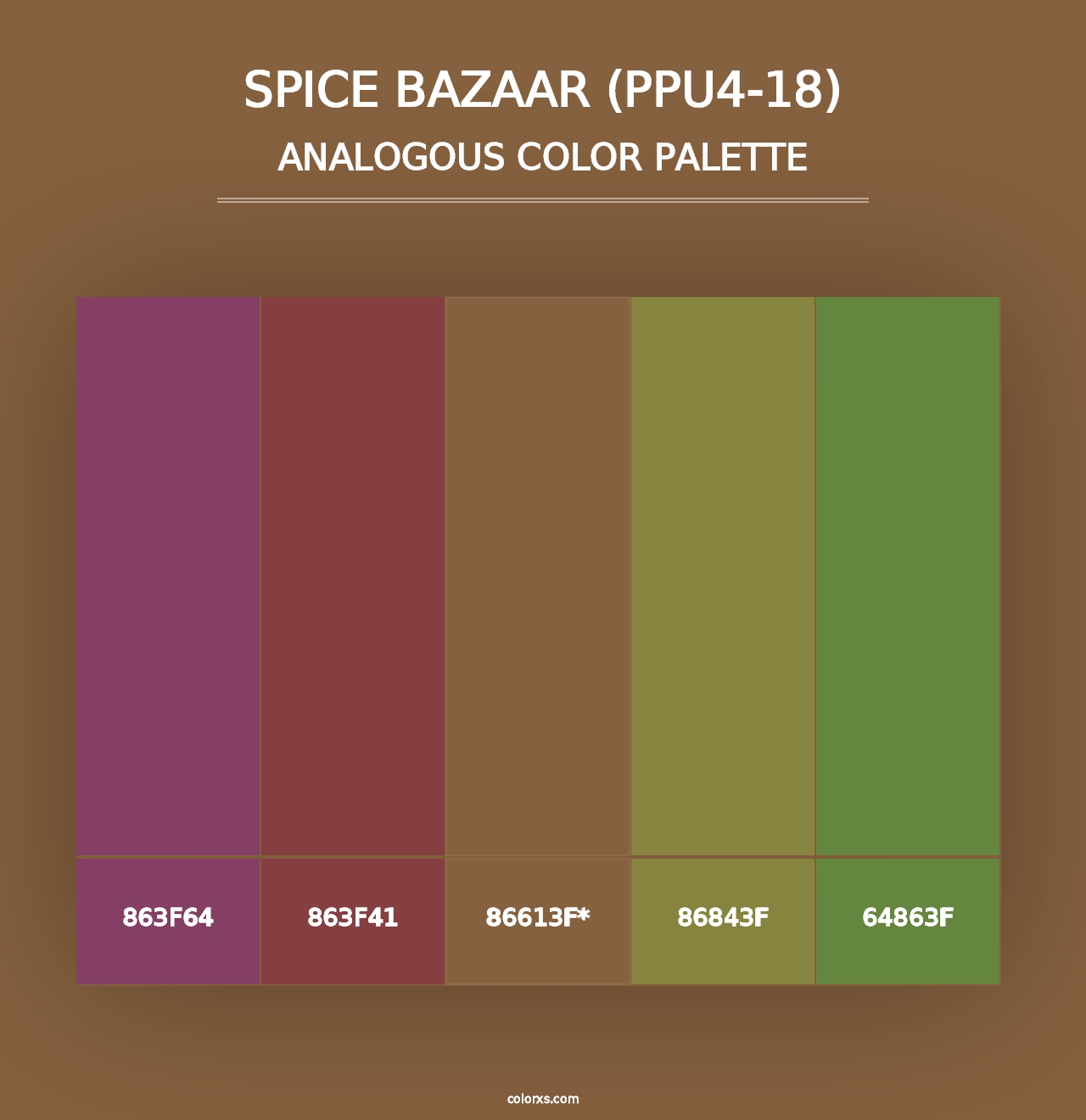 Spice Bazaar (PPU4-18) - Analogous Color Palette