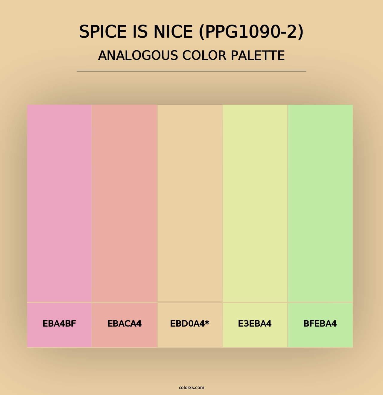 Spice Is Nice (PPG1090-2) - Analogous Color Palette