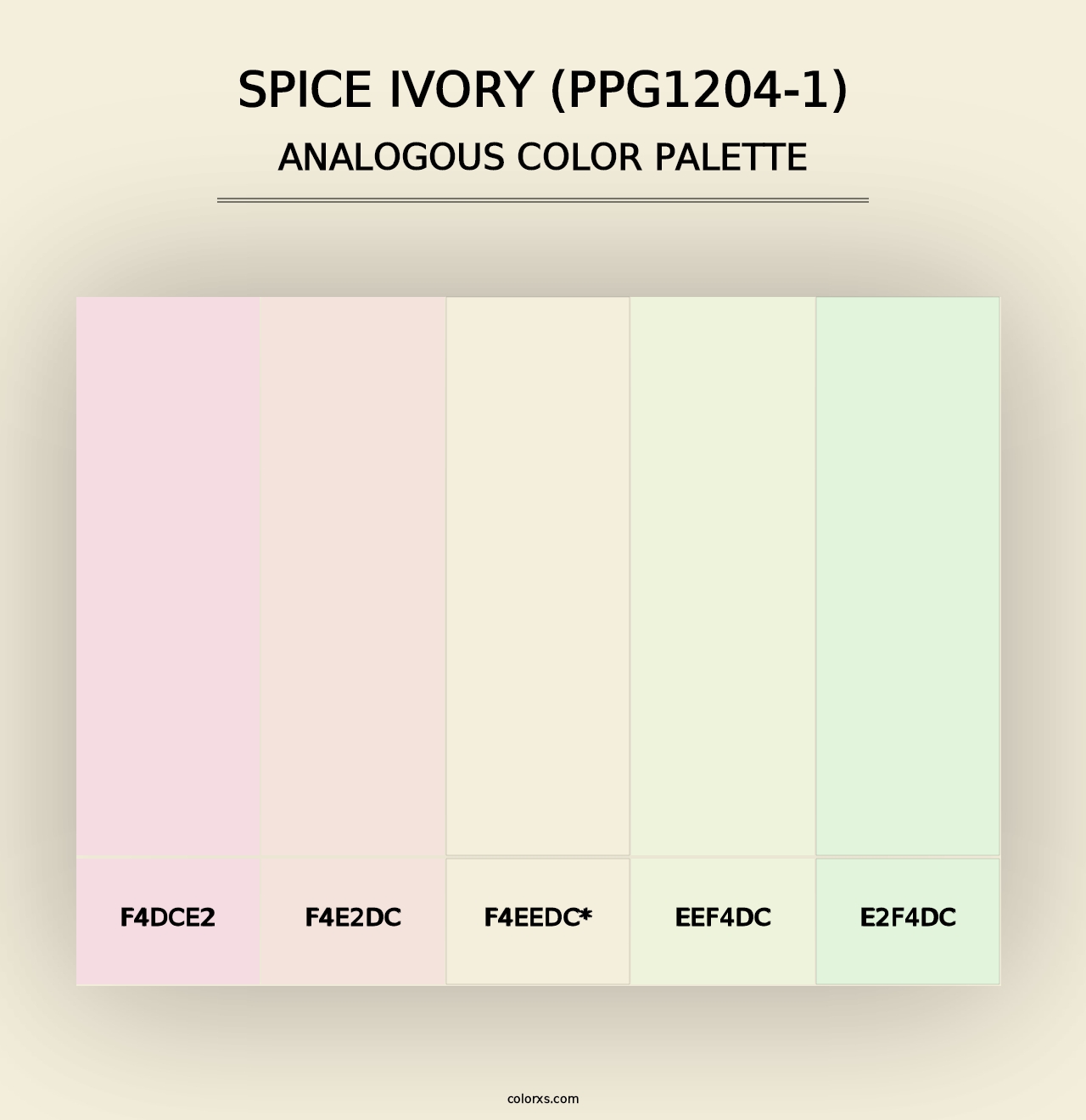 Spice Ivory (PPG1204-1) - Analogous Color Palette