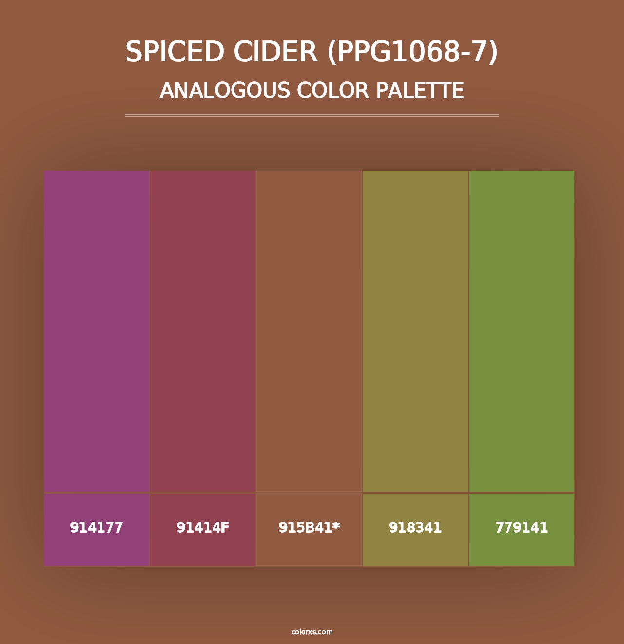 Spiced Cider (PPG1068-7) - Analogous Color Palette