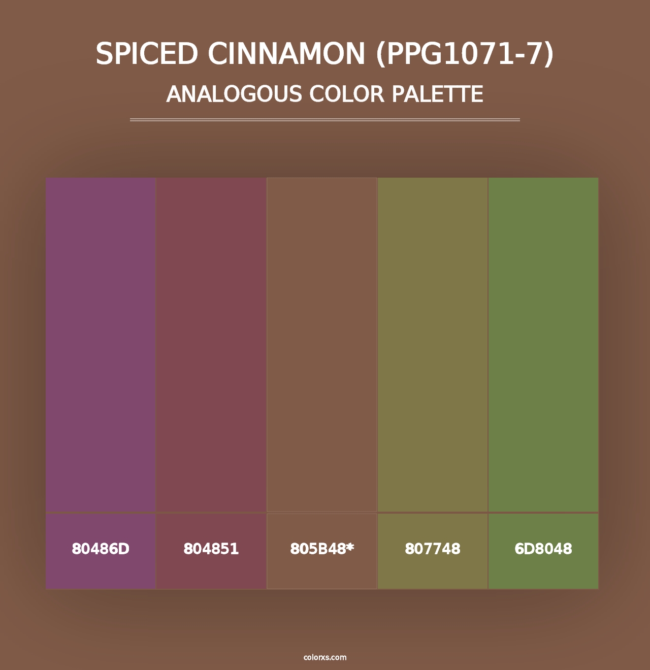 Spiced Cinnamon (PPG1071-7) - Analogous Color Palette