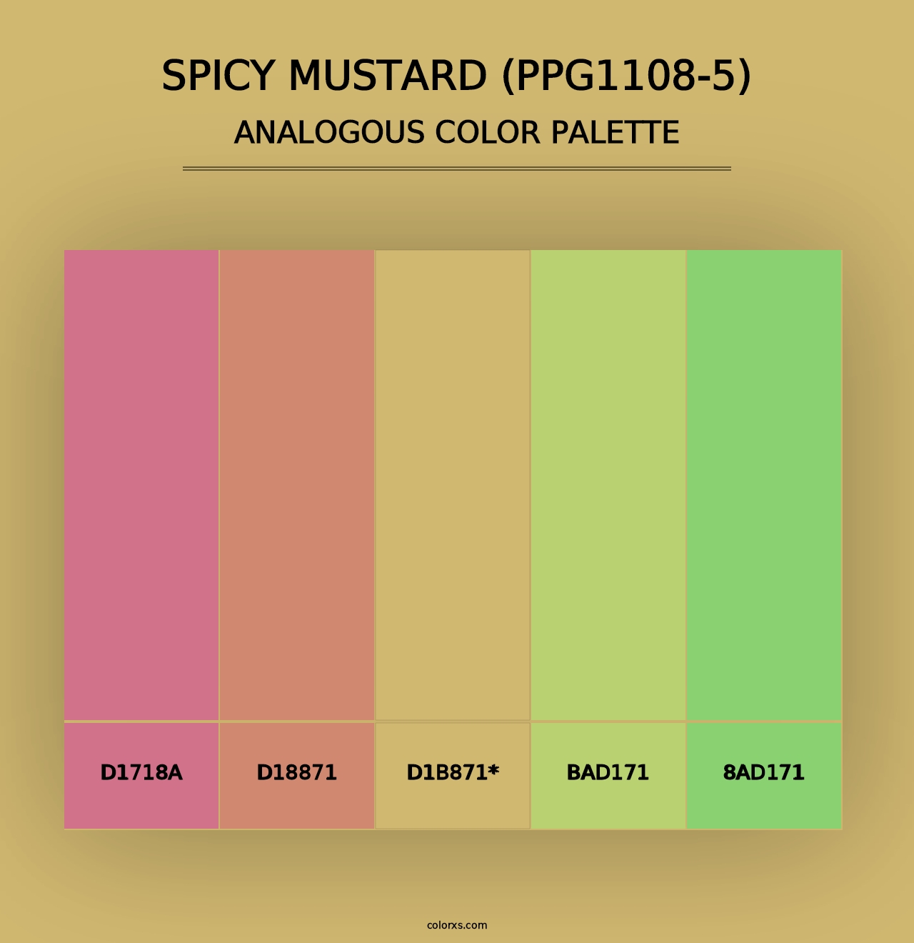 Spicy Mustard (PPG1108-5) - Analogous Color Palette