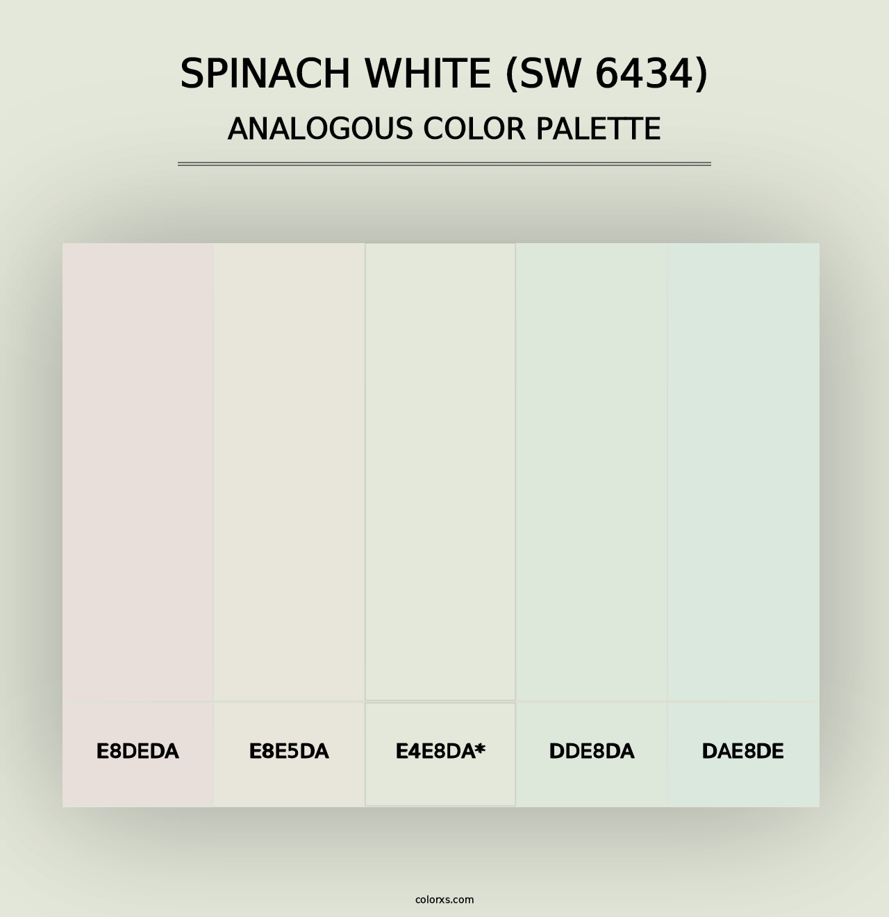 Spinach White (SW 6434) - Analogous Color Palette