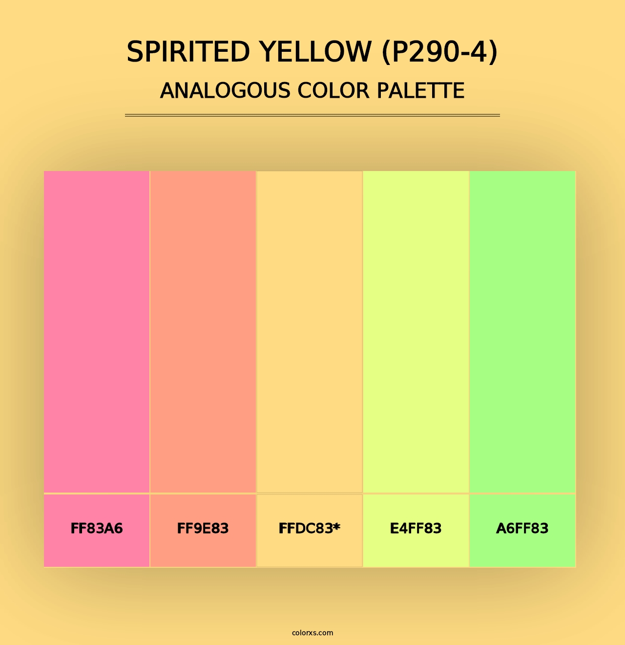 Spirited Yellow (P290-4) - Analogous Color Palette