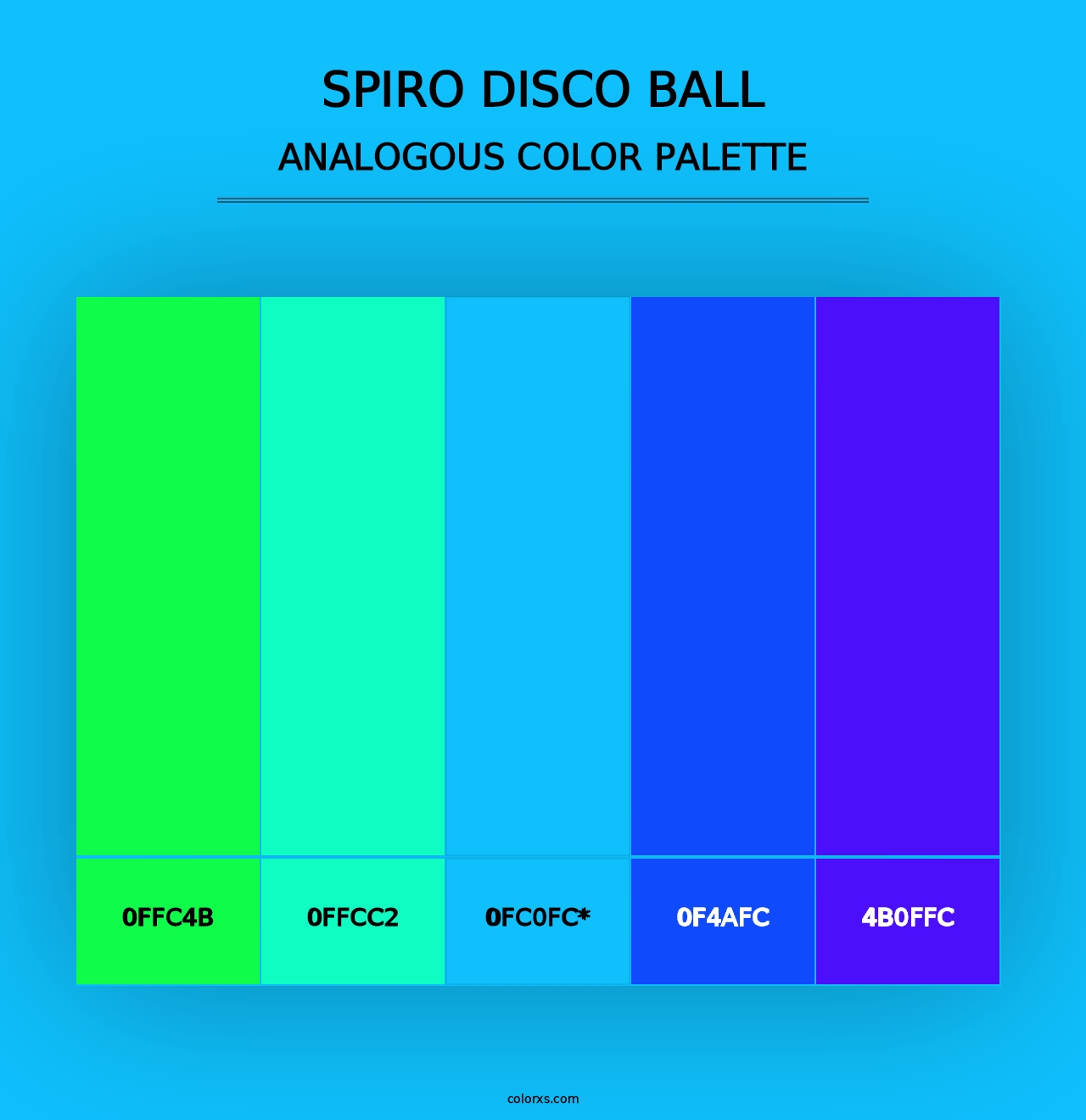 Spiro Disco Ball - Analogous Color Palette