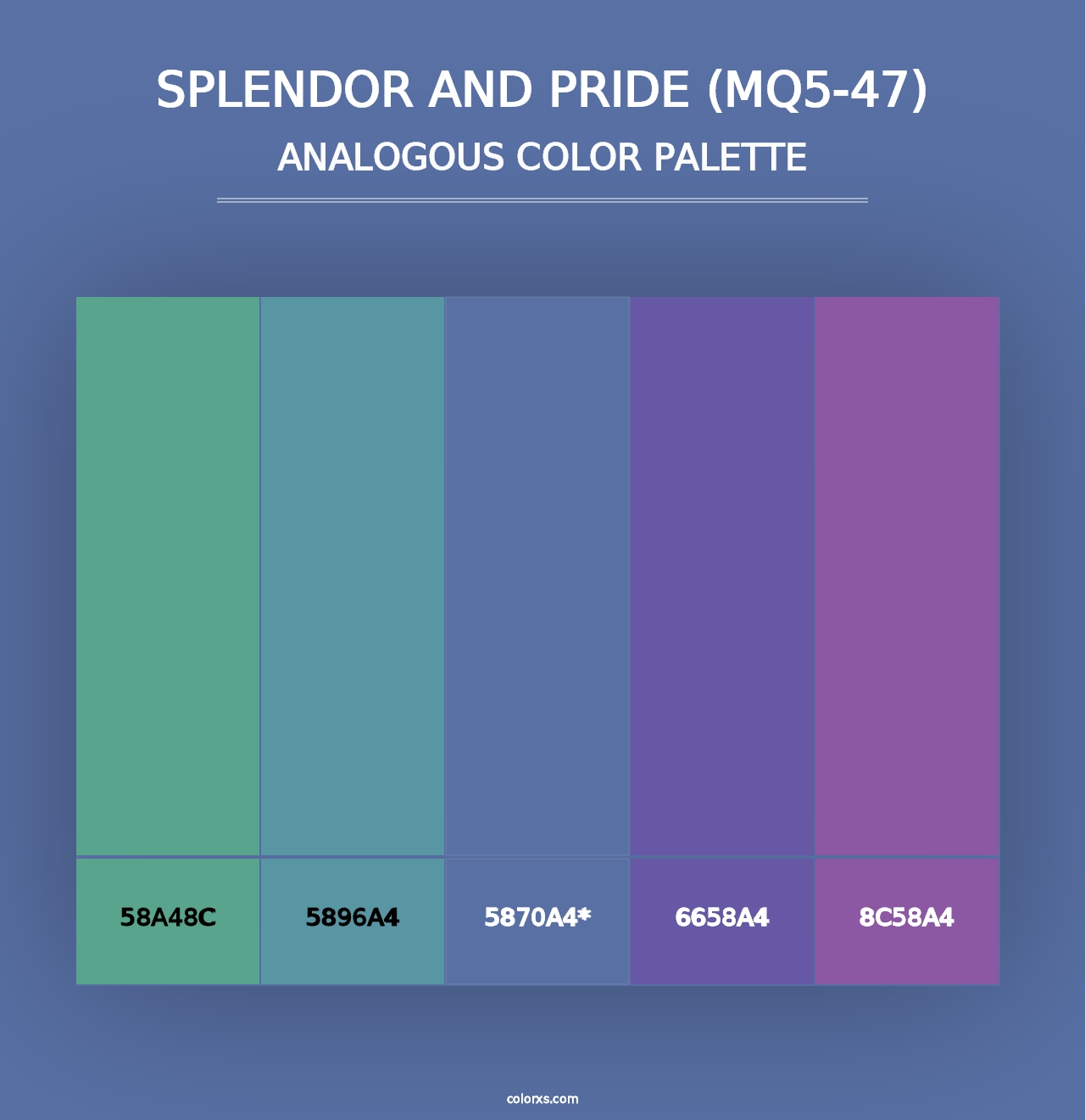 Splendor And Pride (MQ5-47) - Analogous Color Palette