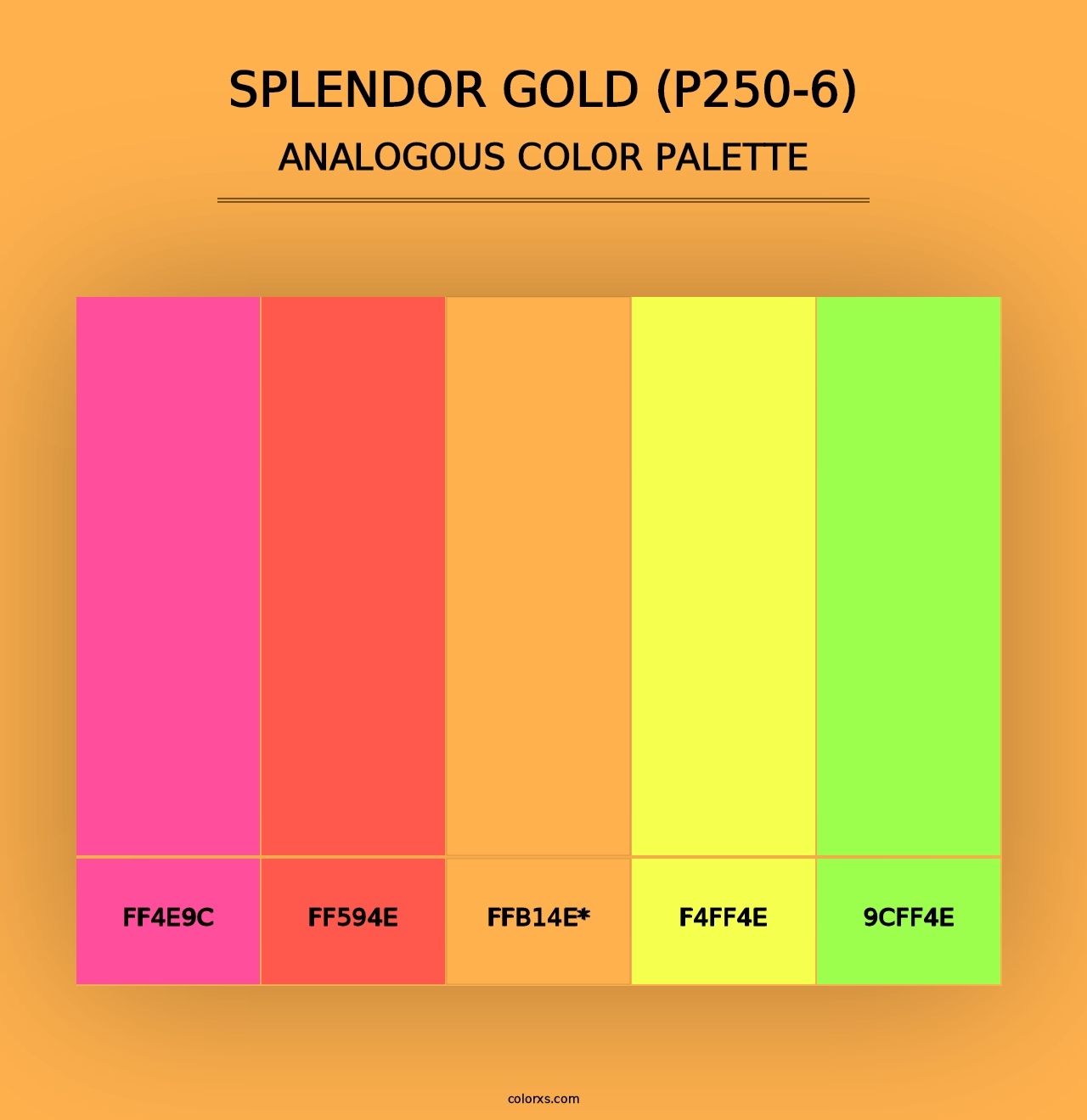 Splendor Gold (P250-6) - Analogous Color Palette