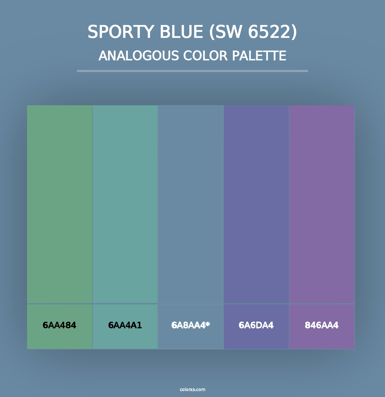 Sporty Blue (SW 6522) - Analogous Color Palette