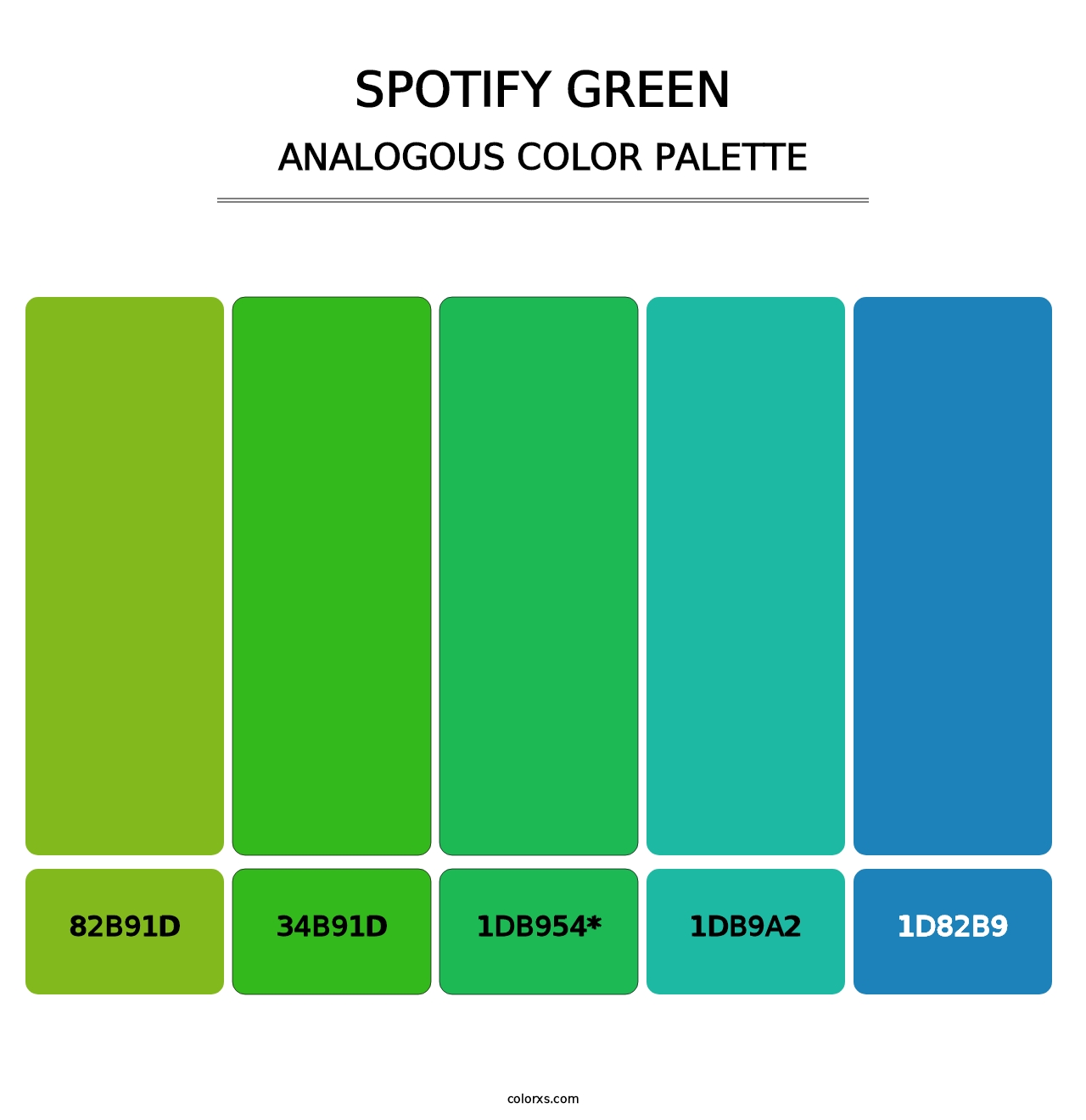 Spotify Green - Analogous Color Palette