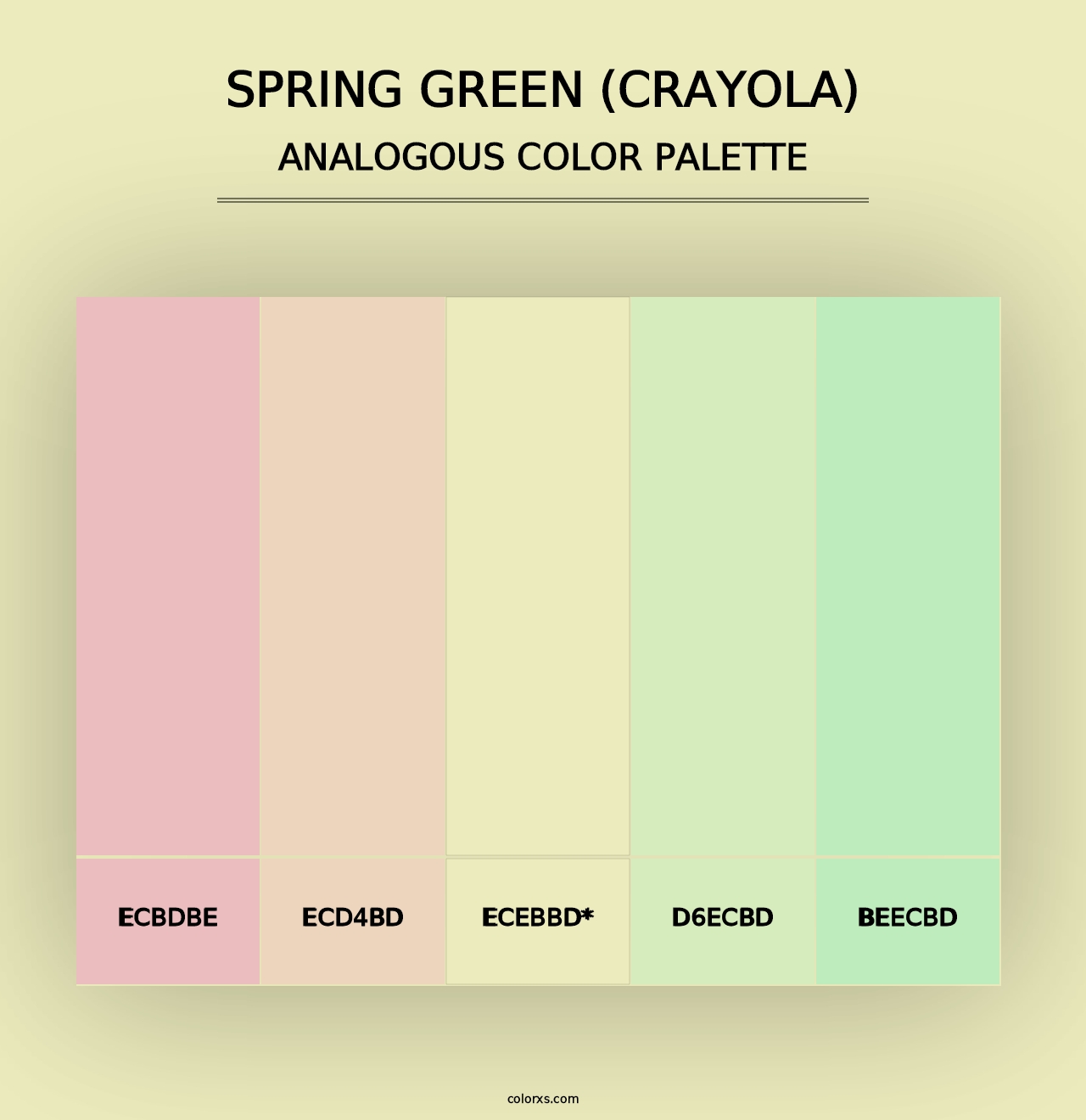 Spring Green (Crayola) - Analogous Color Palette