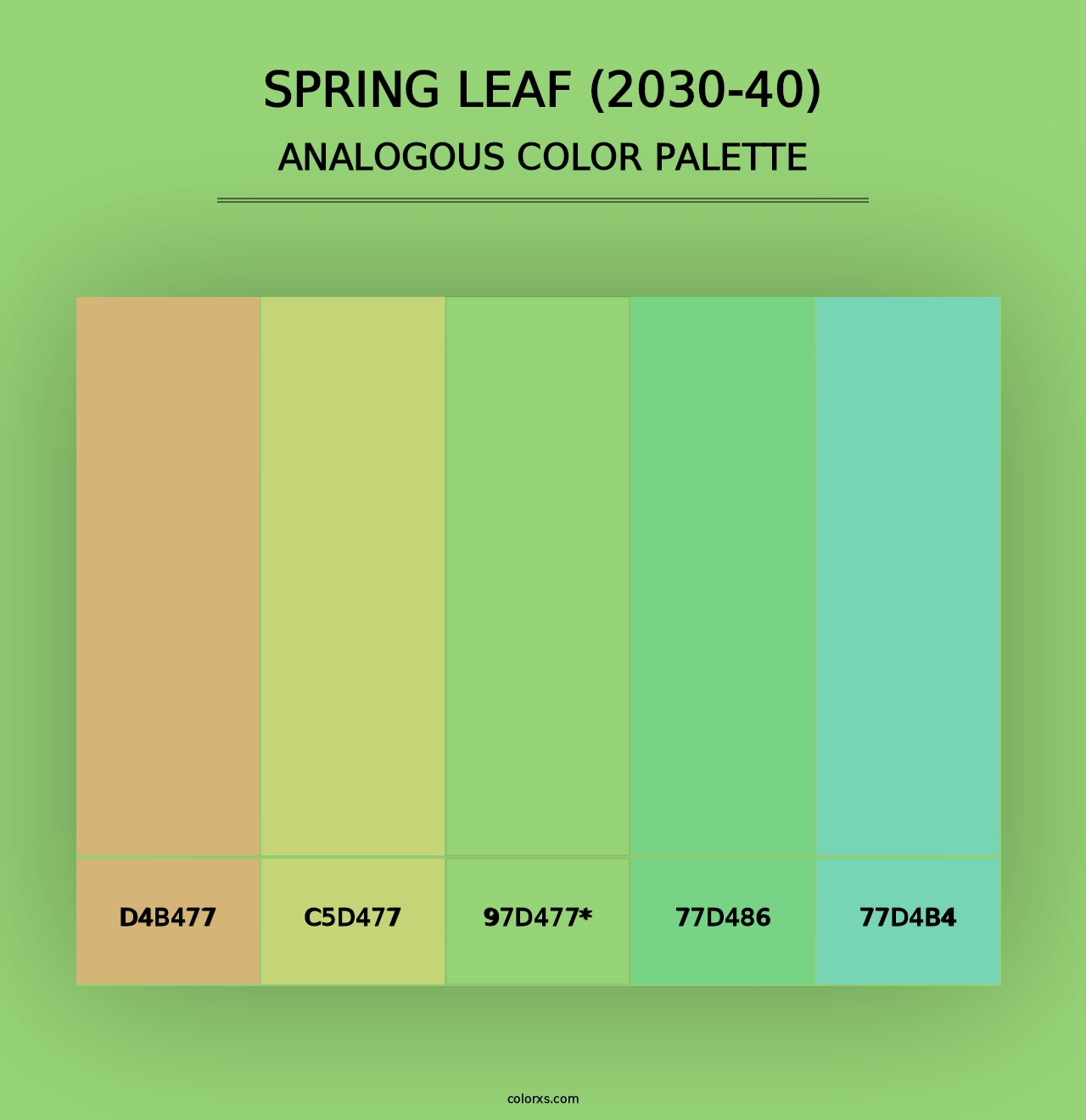 Spring Leaf (2030-40) - Analogous Color Palette