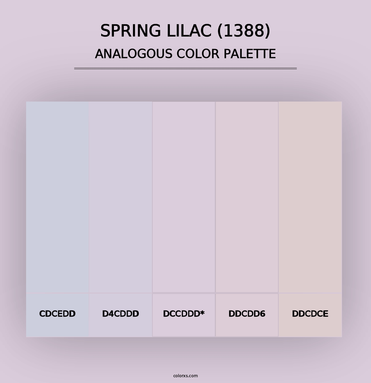 Spring Lilac (1388) - Analogous Color Palette