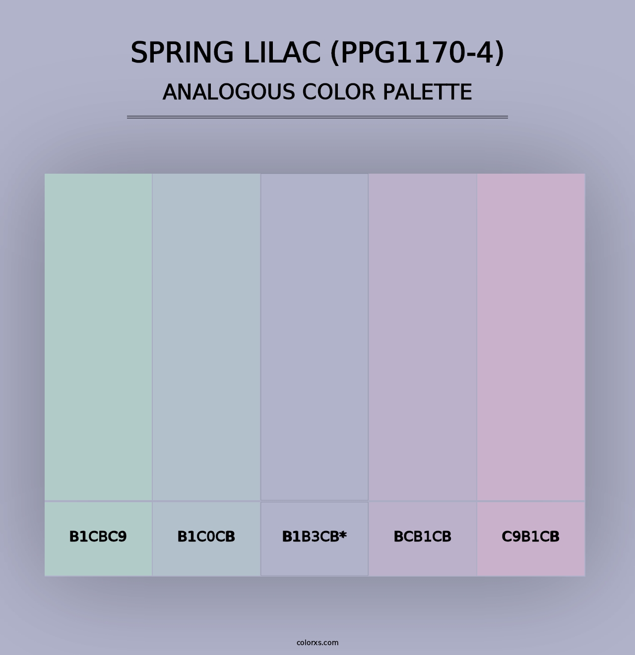 Spring Lilac (PPG1170-4) - Analogous Color Palette