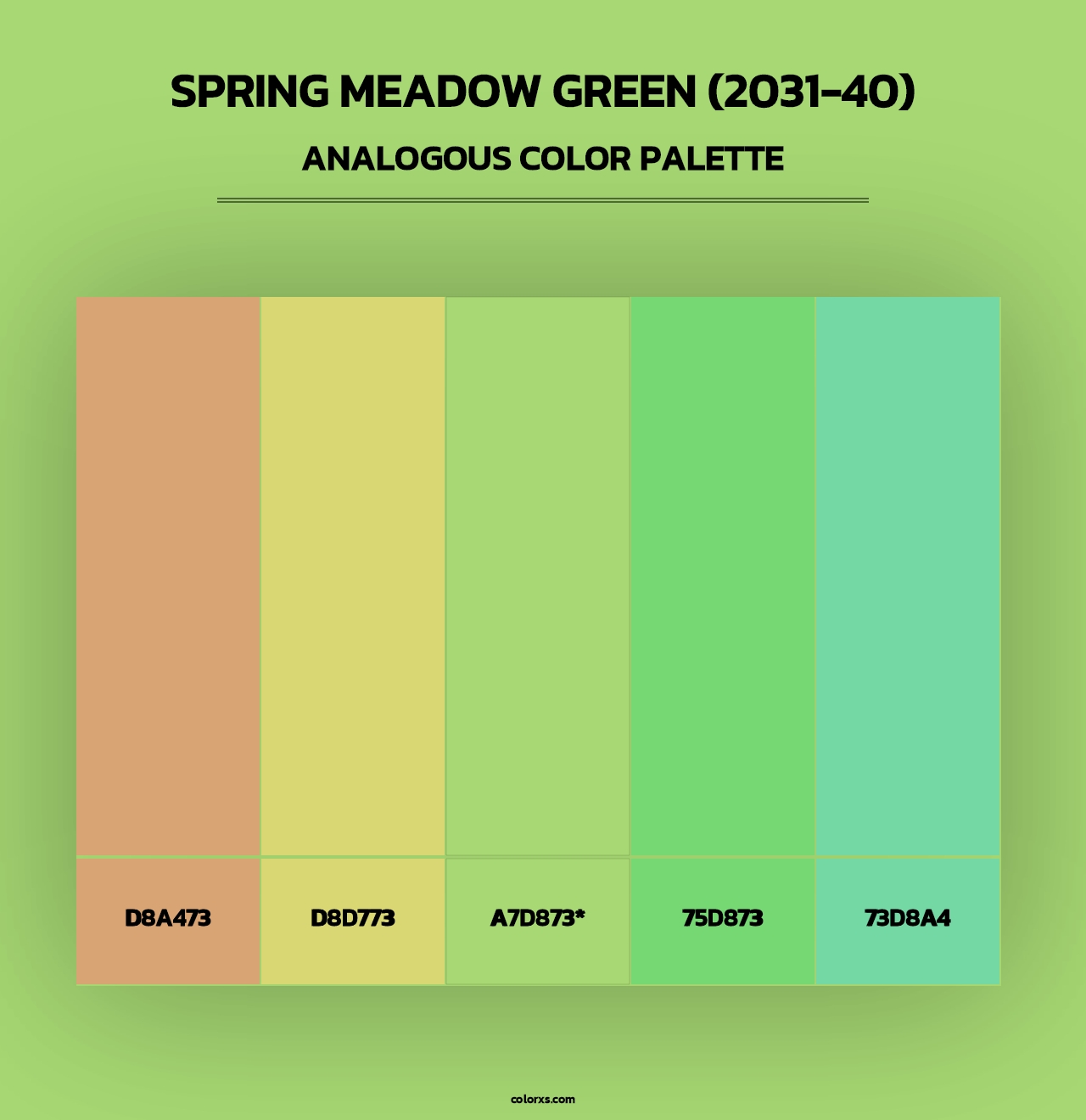 Spring Meadow Green (2031-40) - Analogous Color Palette