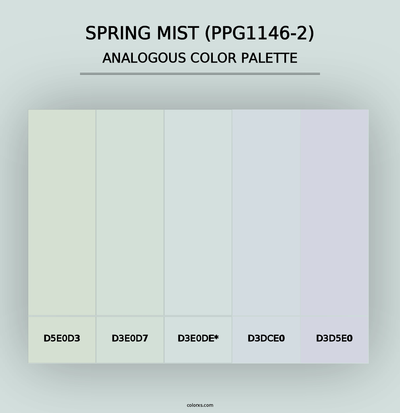 Spring Mist (PPG1146-2) - Analogous Color Palette