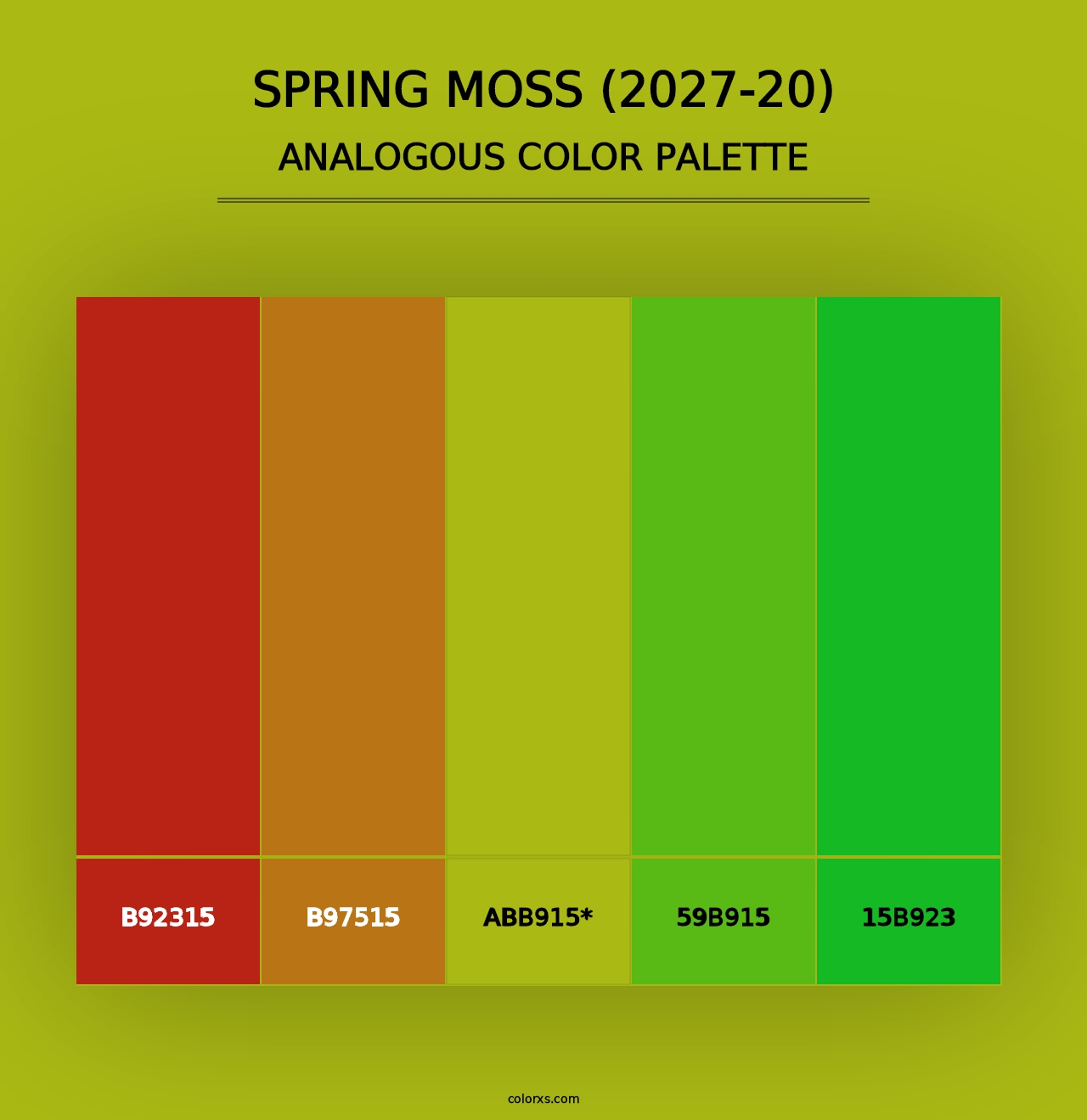 Spring Moss (2027-20) - Analogous Color Palette