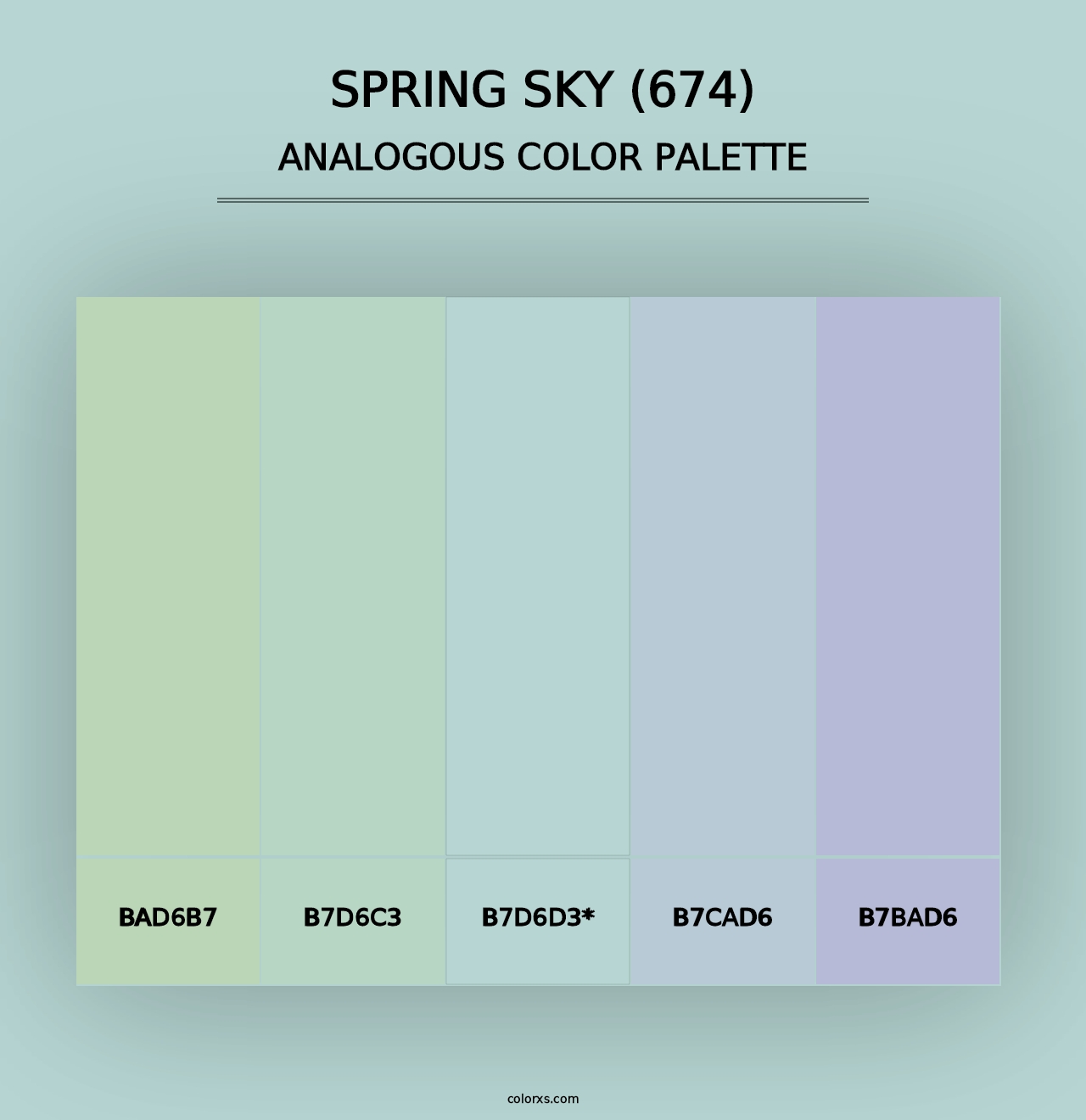 Spring Sky (674) - Analogous Color Palette