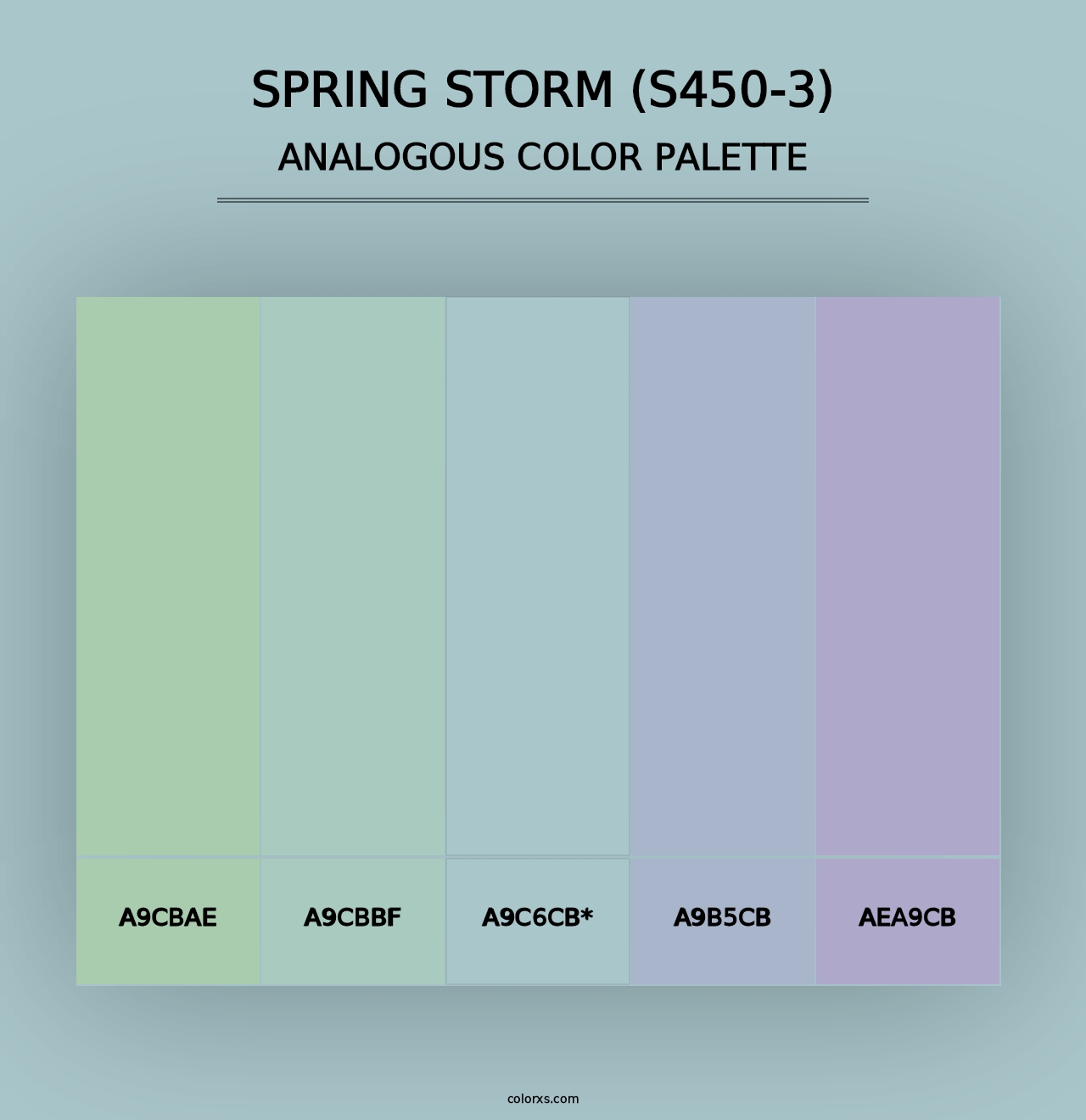 Spring Storm (S450-3) - Analogous Color Palette