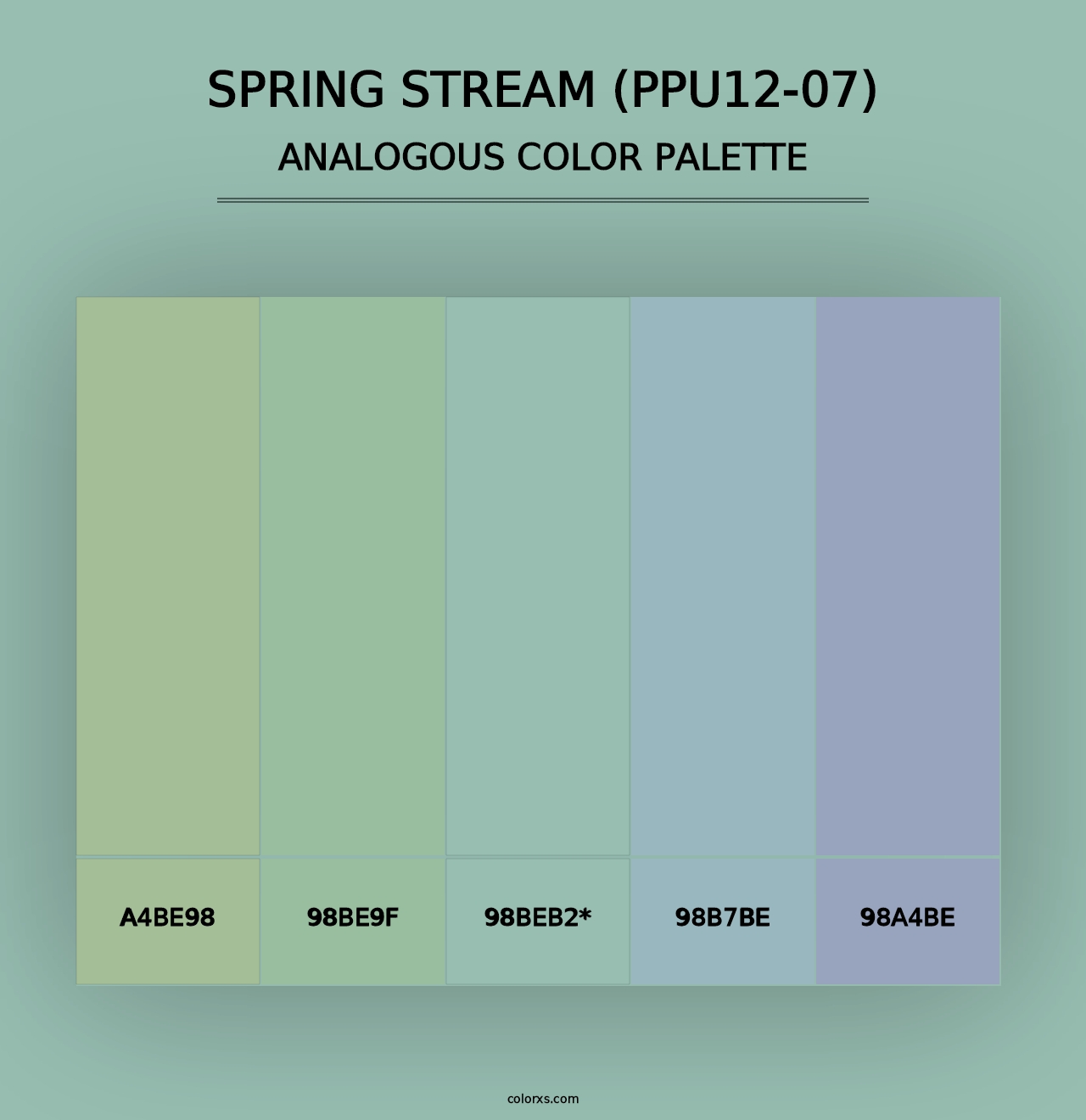 Spring Stream (PPU12-07) - Analogous Color Palette