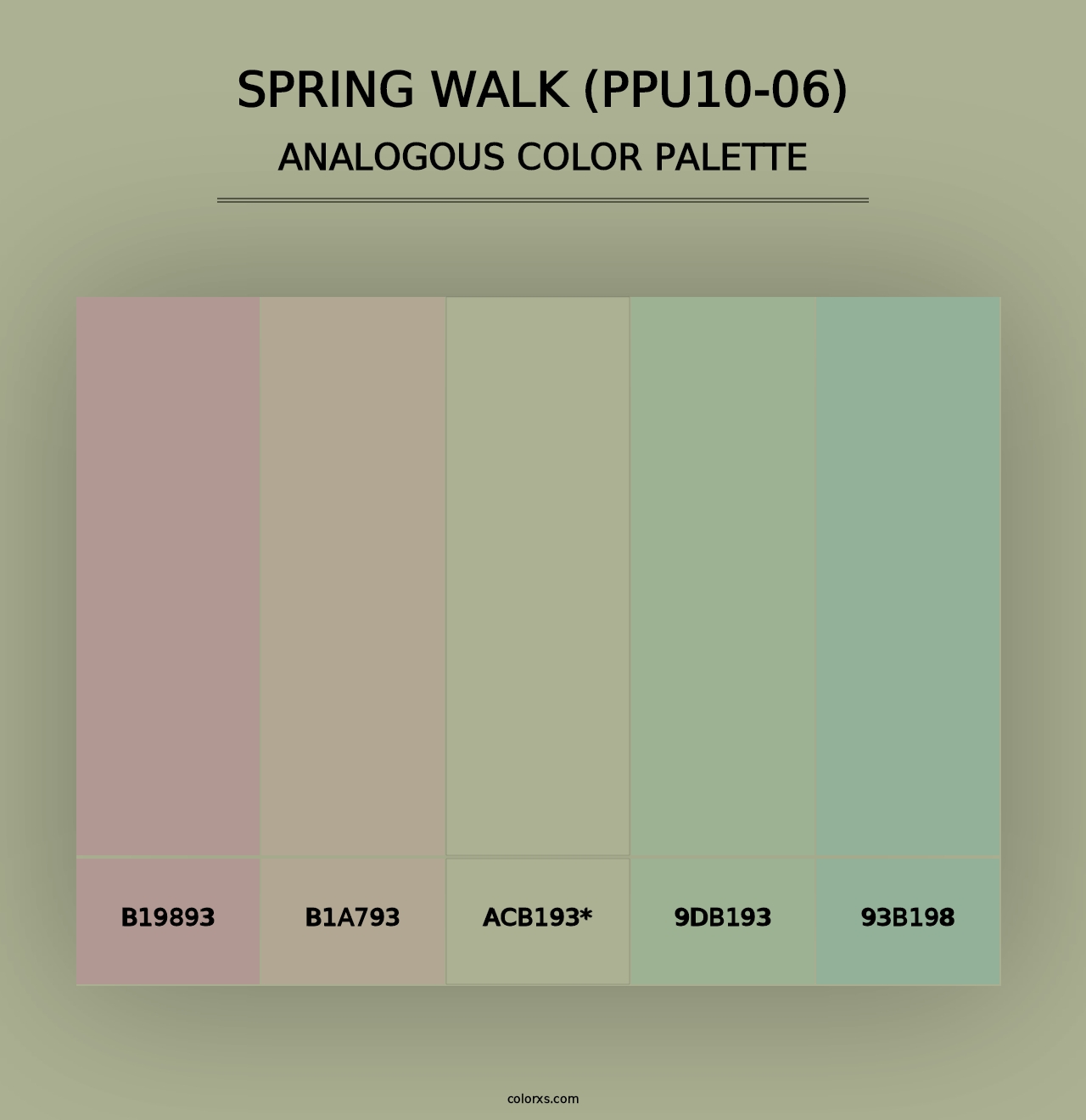 Spring Walk (PPU10-06) - Analogous Color Palette