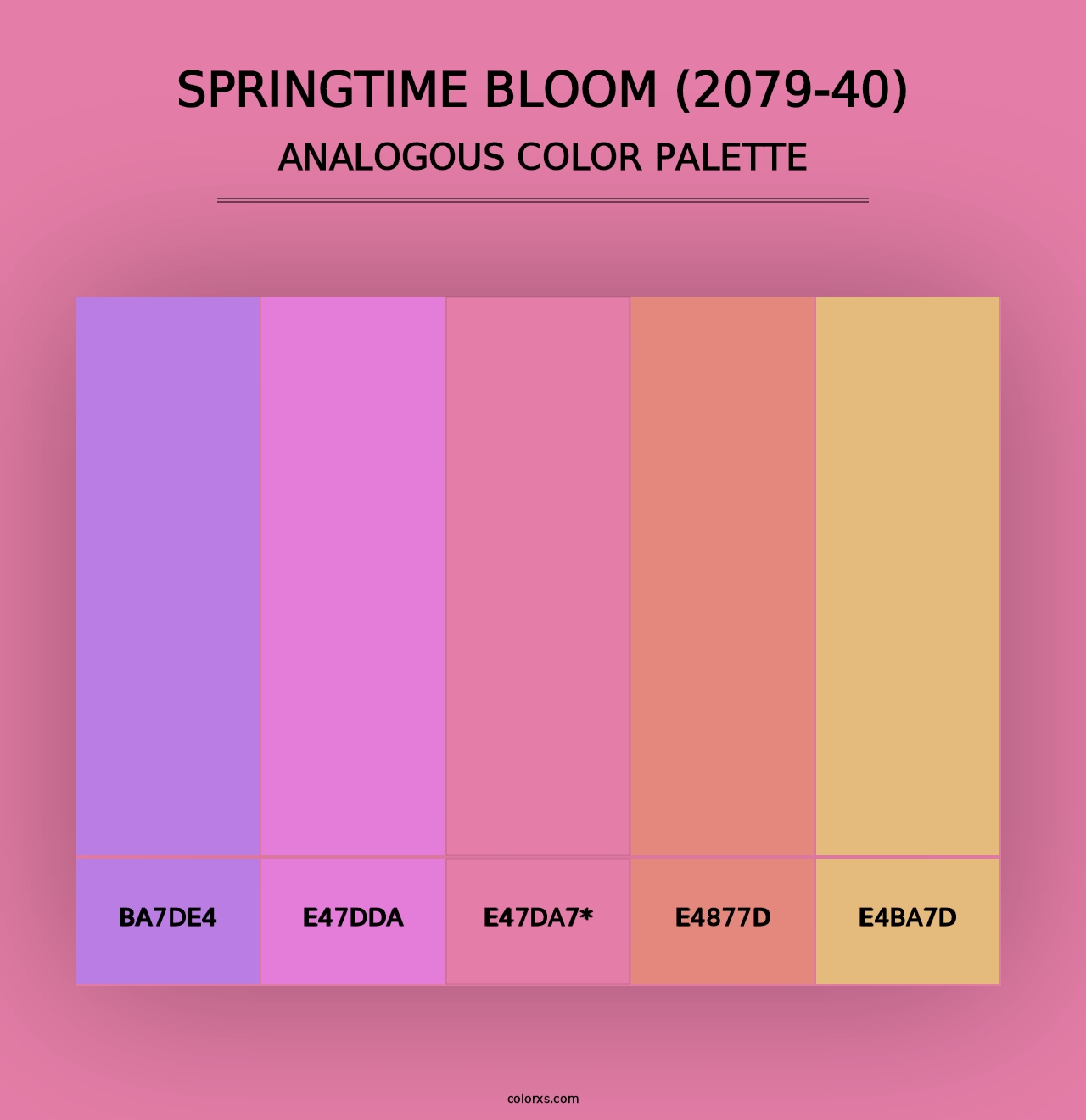 Springtime Bloom (2079-40) - Analogous Color Palette