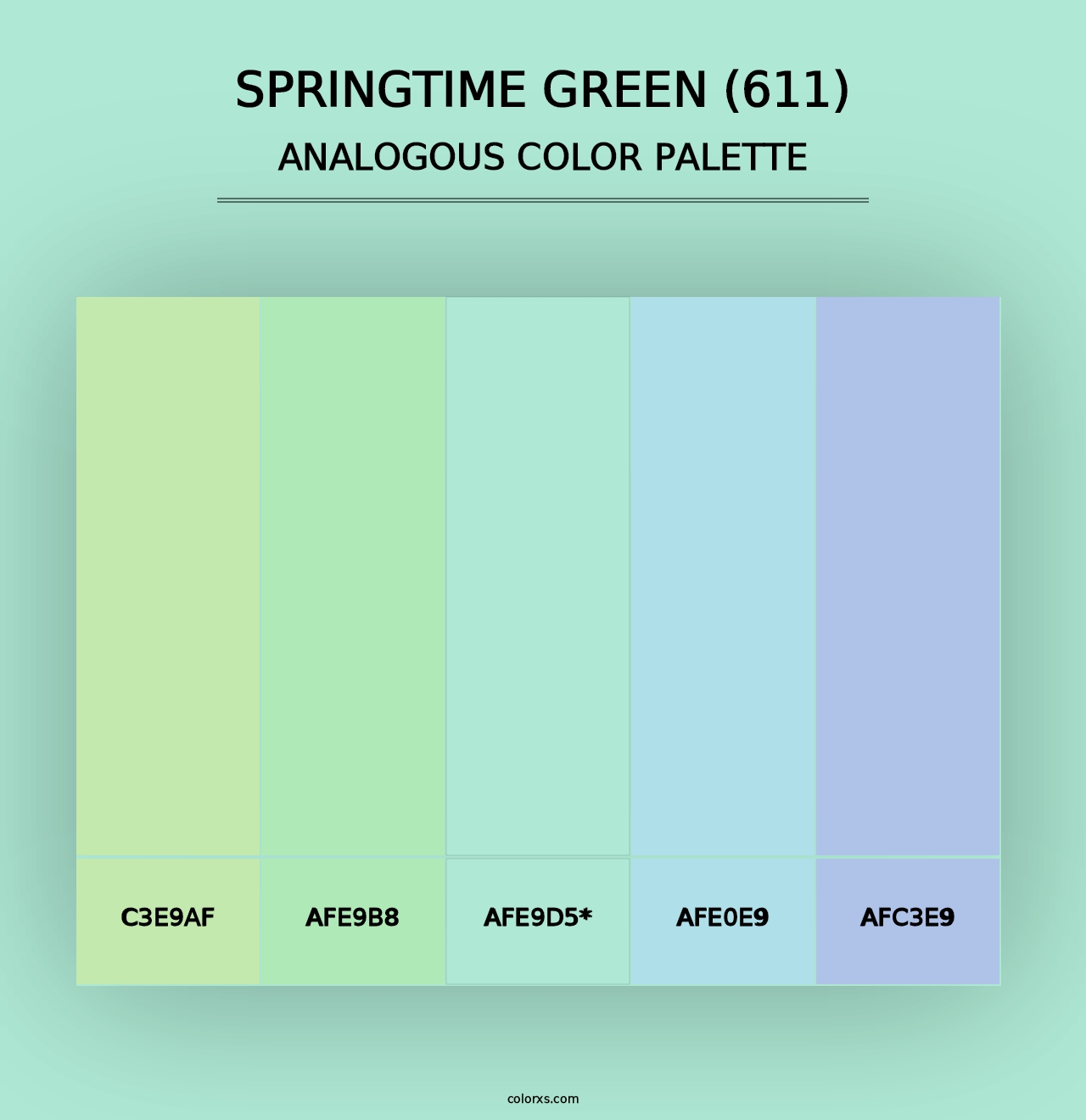 Springtime Green (611) - Analogous Color Palette