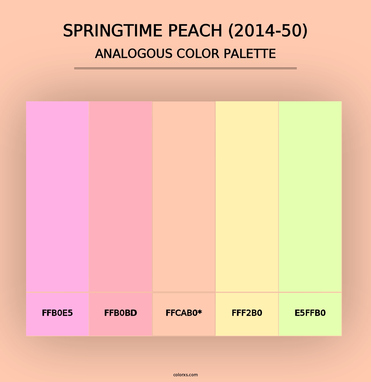 Springtime Peach (2014-50) - Analogous Color Palette