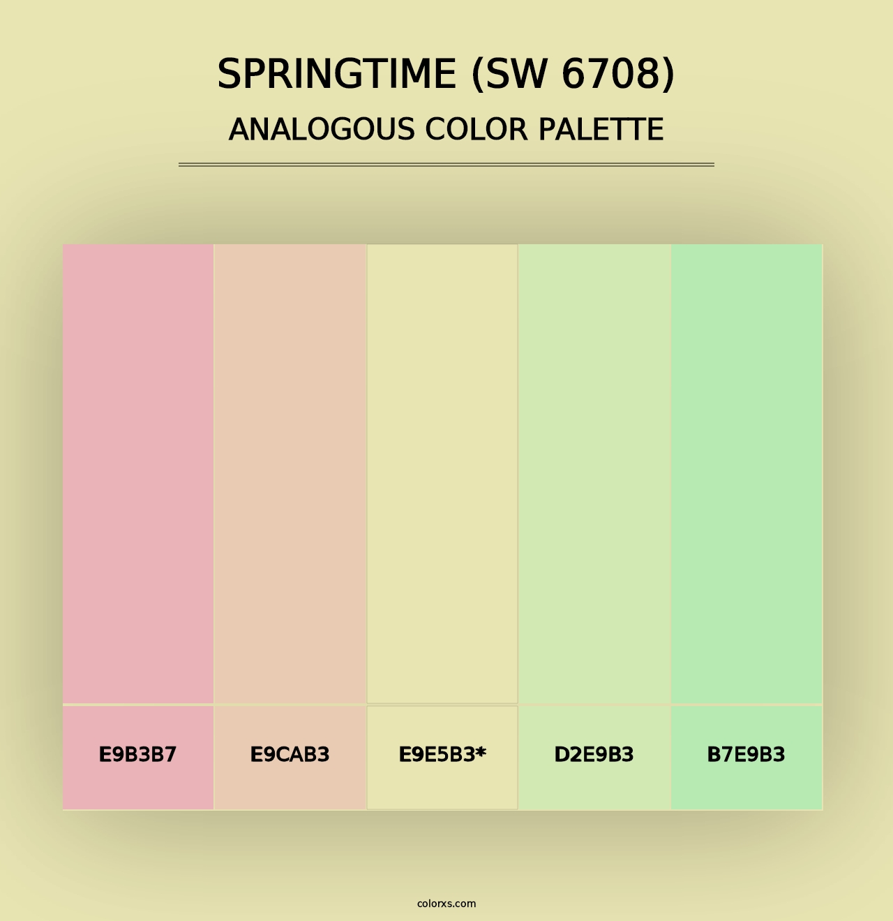 Springtime (SW 6708) - Analogous Color Palette