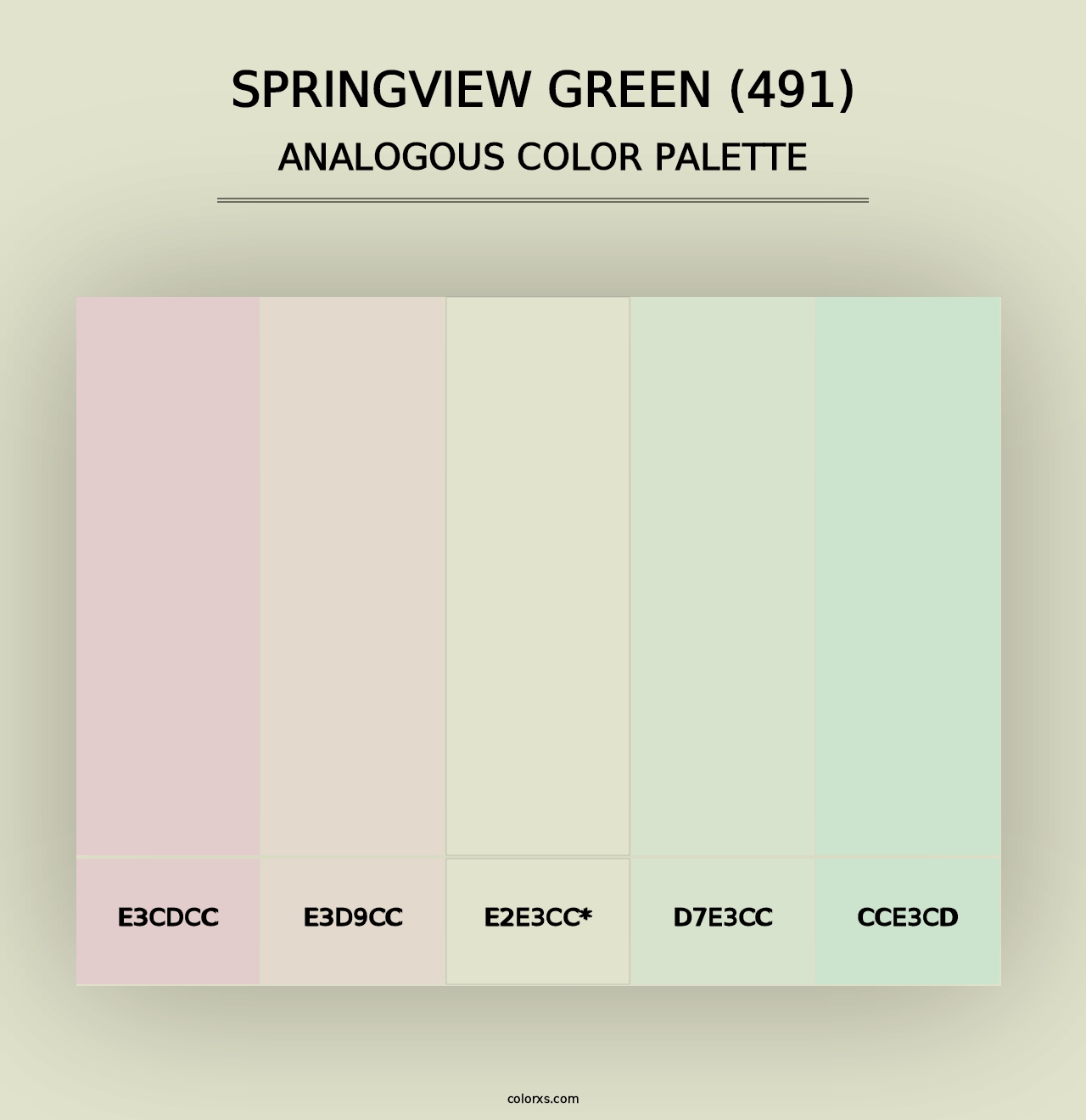 Springview Green (491) - Analogous Color Palette