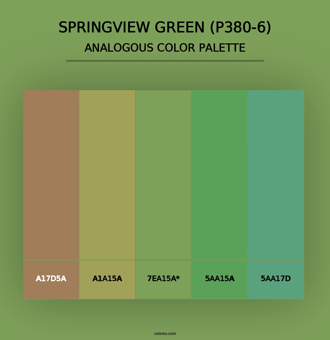 Springview Green (P380-6) - Analogous Color Palette