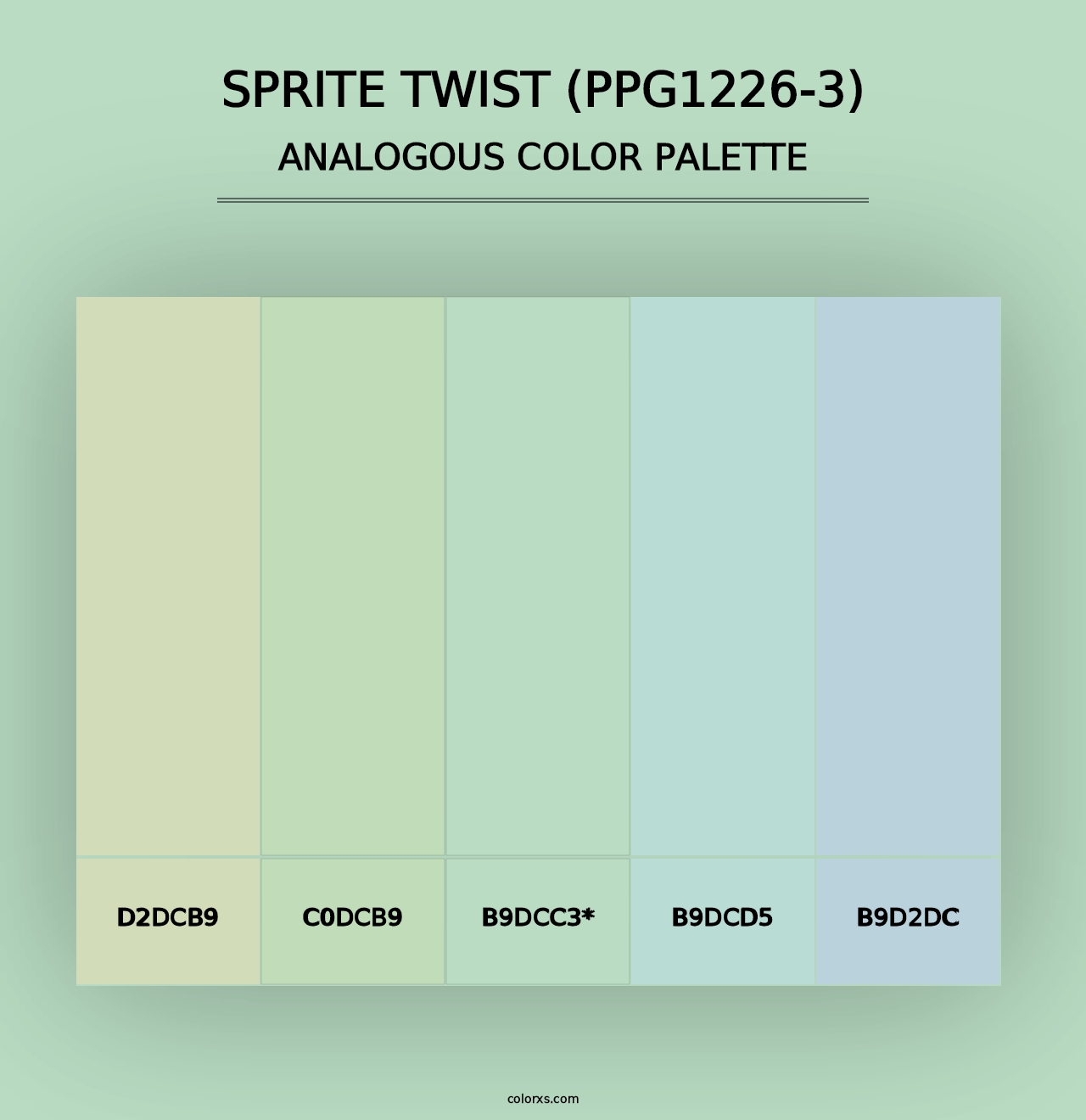 Sprite Twist (PPG1226-3) - Analogous Color Palette