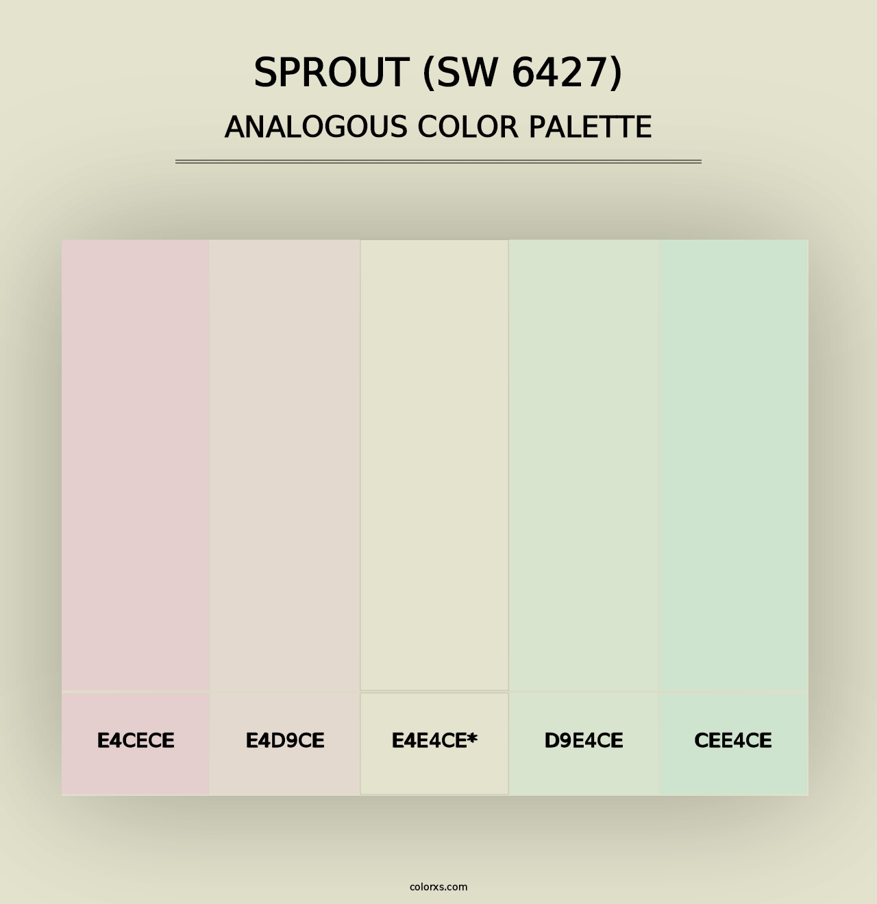 Sprout (SW 6427) - Analogous Color Palette