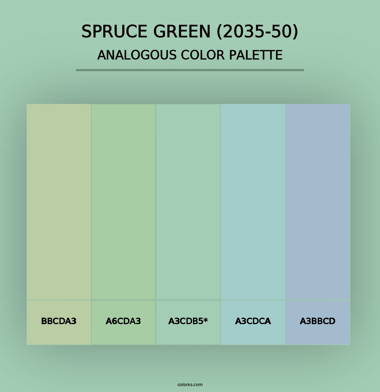 Spruce Green (2035-50) - Analogous Color Palette