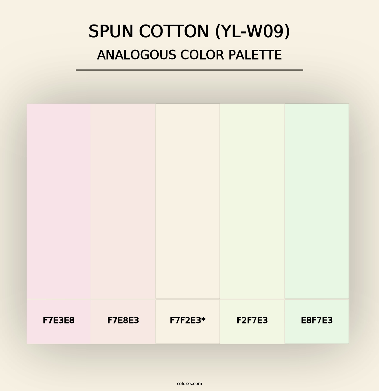 Spun Cotton (YL-W09) - Analogous Color Palette