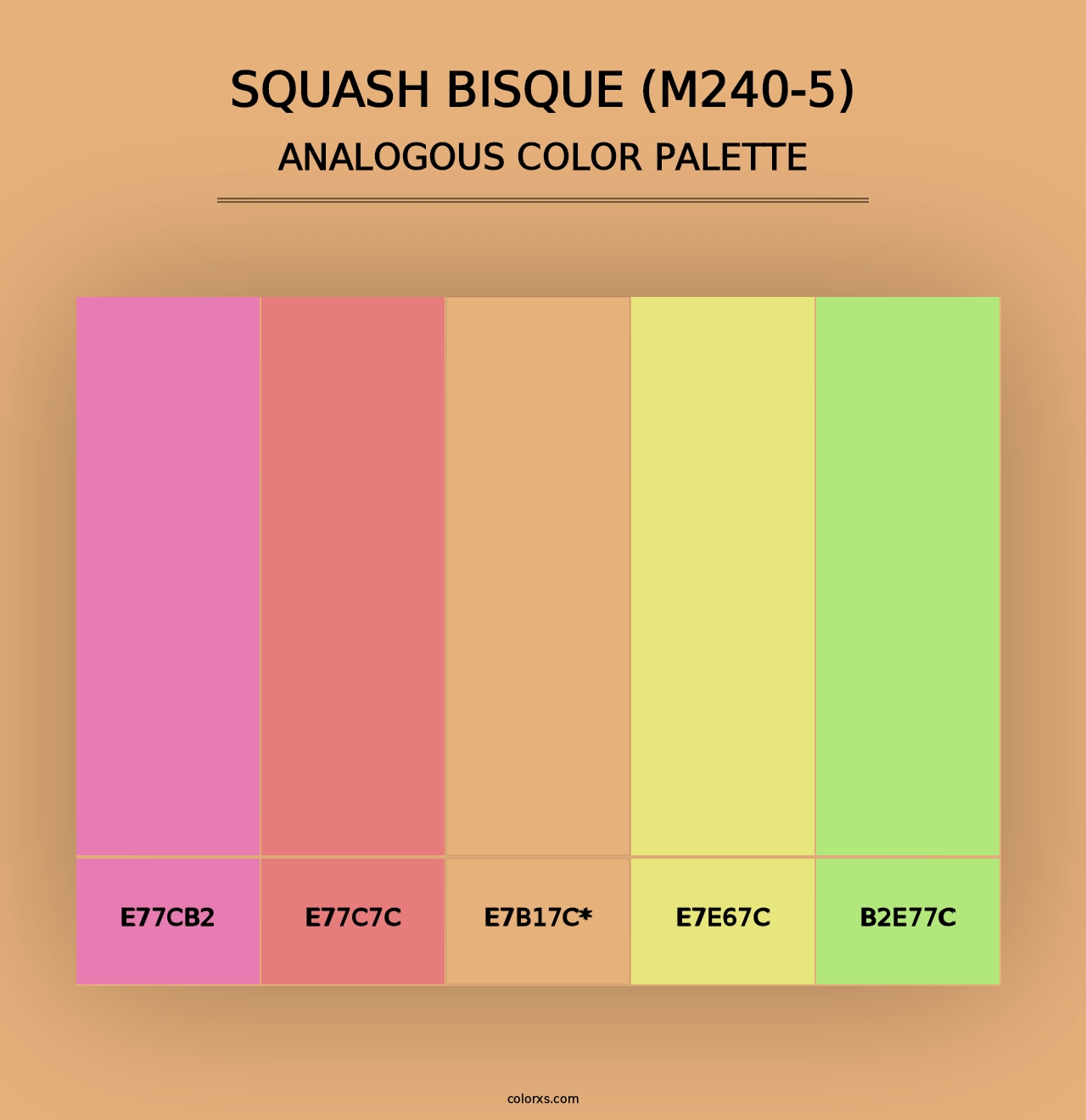 Squash Bisque (M240-5) - Analogous Color Palette