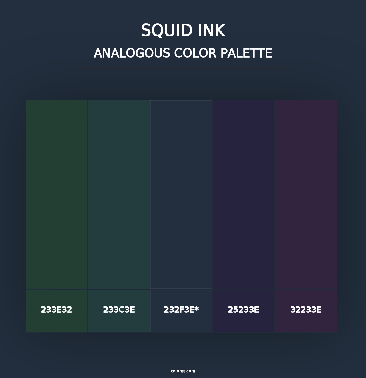 Squid Ink - Analogous Color Palette