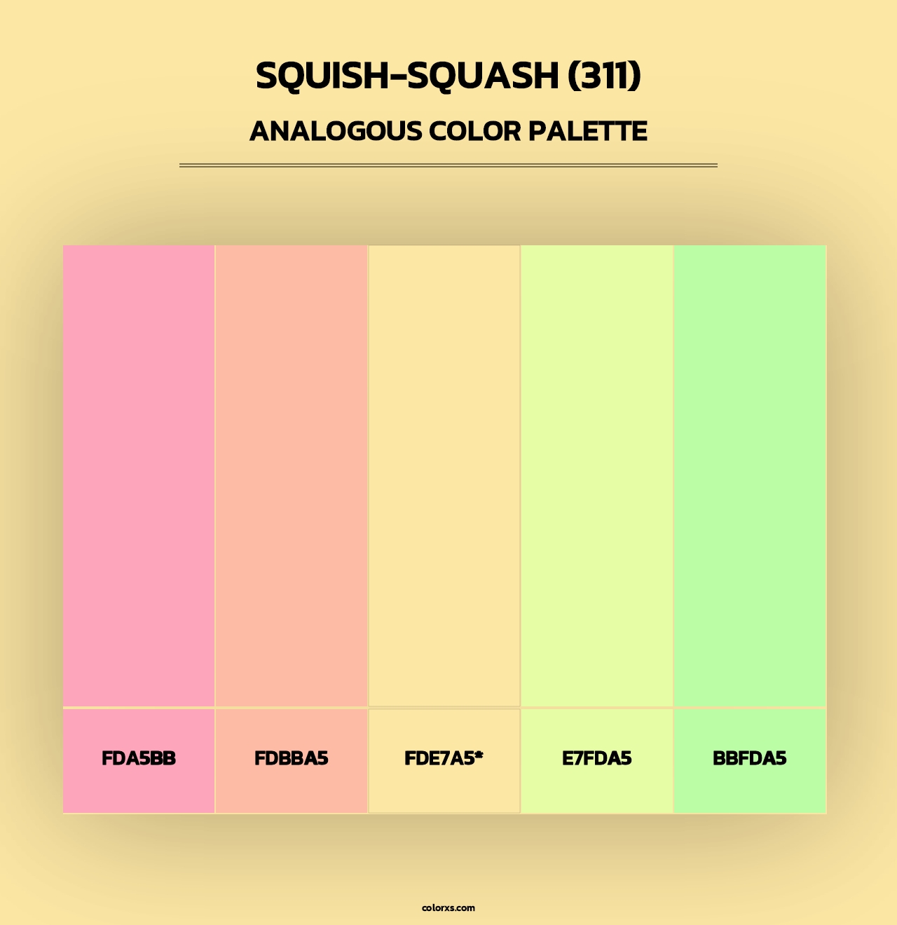 Squish-Squash (311) - Analogous Color Palette