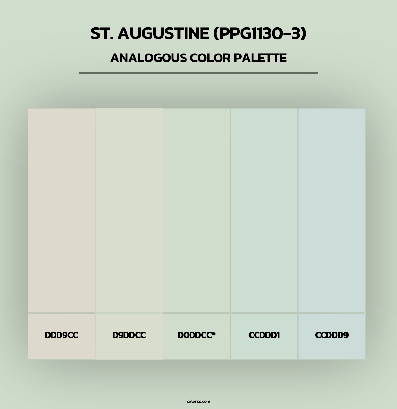 St. Augustine (PPG1130-3) - Analogous Color Palette