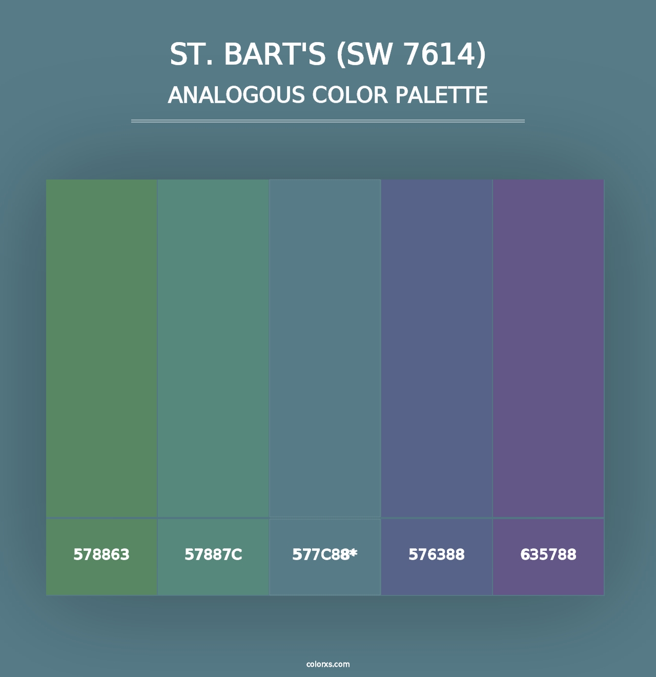 St. Bart's (SW 7614) - Analogous Color Palette