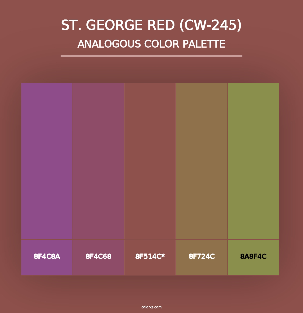 St. George Red (CW-245) - Analogous Color Palette