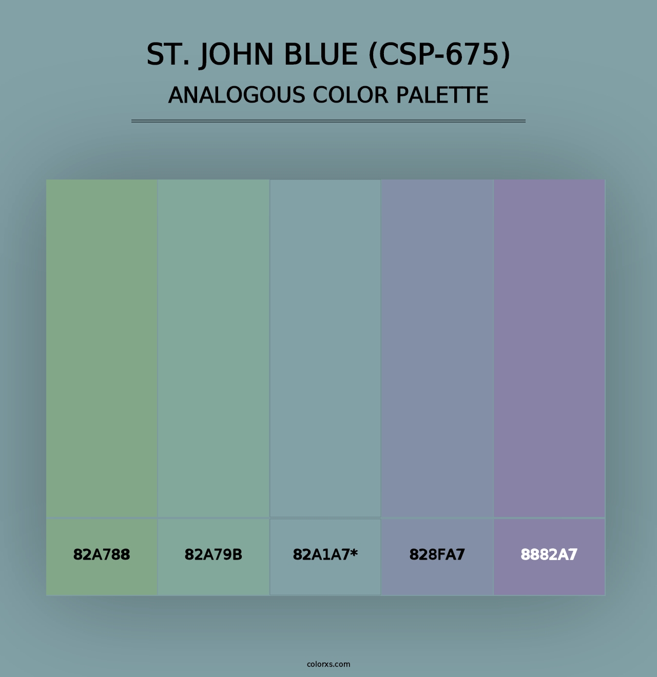 St. John Blue (CSP-675) - Analogous Color Palette